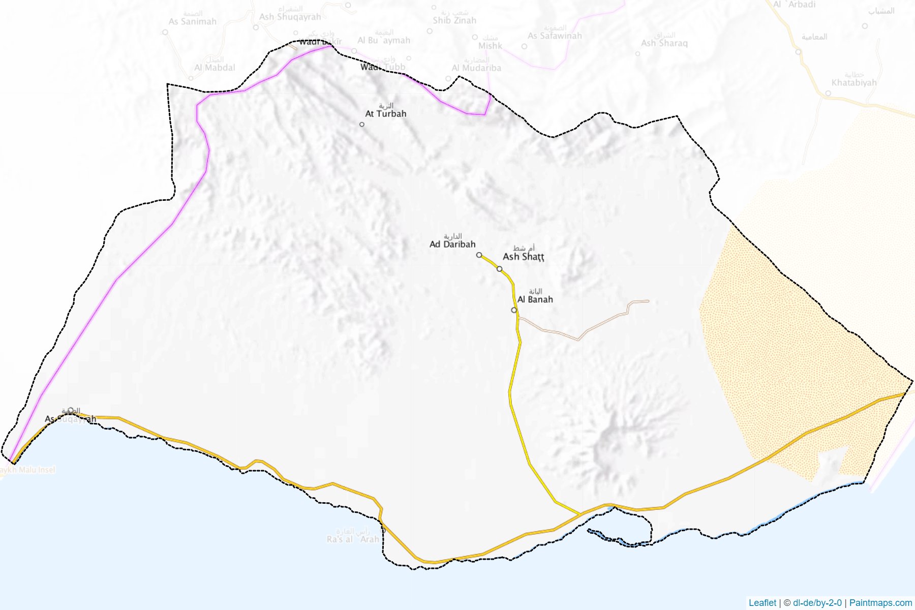 Al Madaribah Wa Al Arah (Lahij) Map Cropping Samples-1