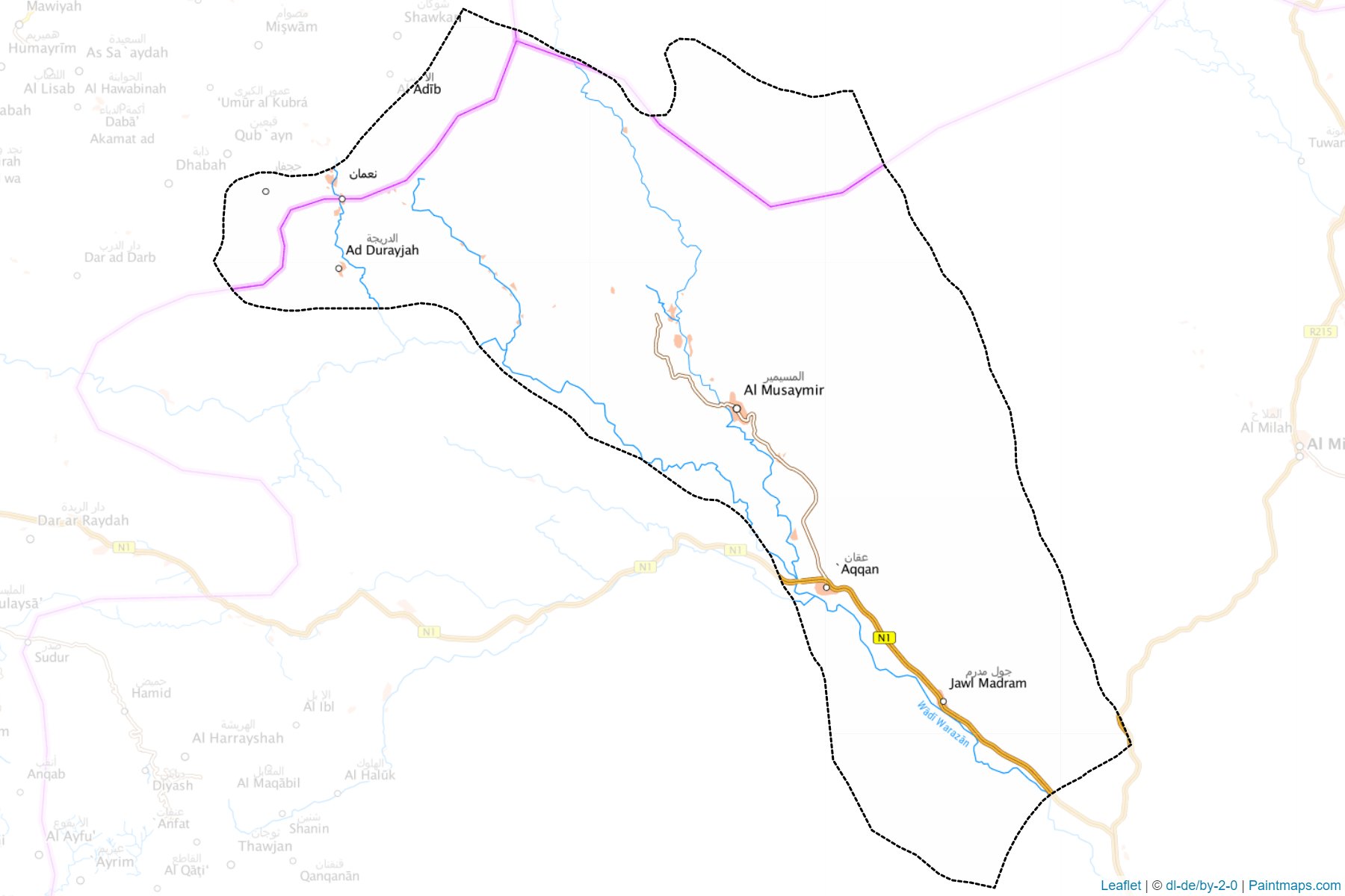 Al Musaymir (Lahic ili) Haritası Örnekleri-1