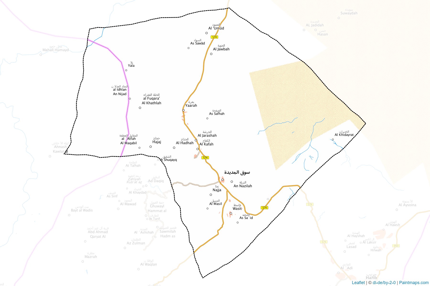 Muestras de recorte de mapas Al Jubah (Ma'rib)-1