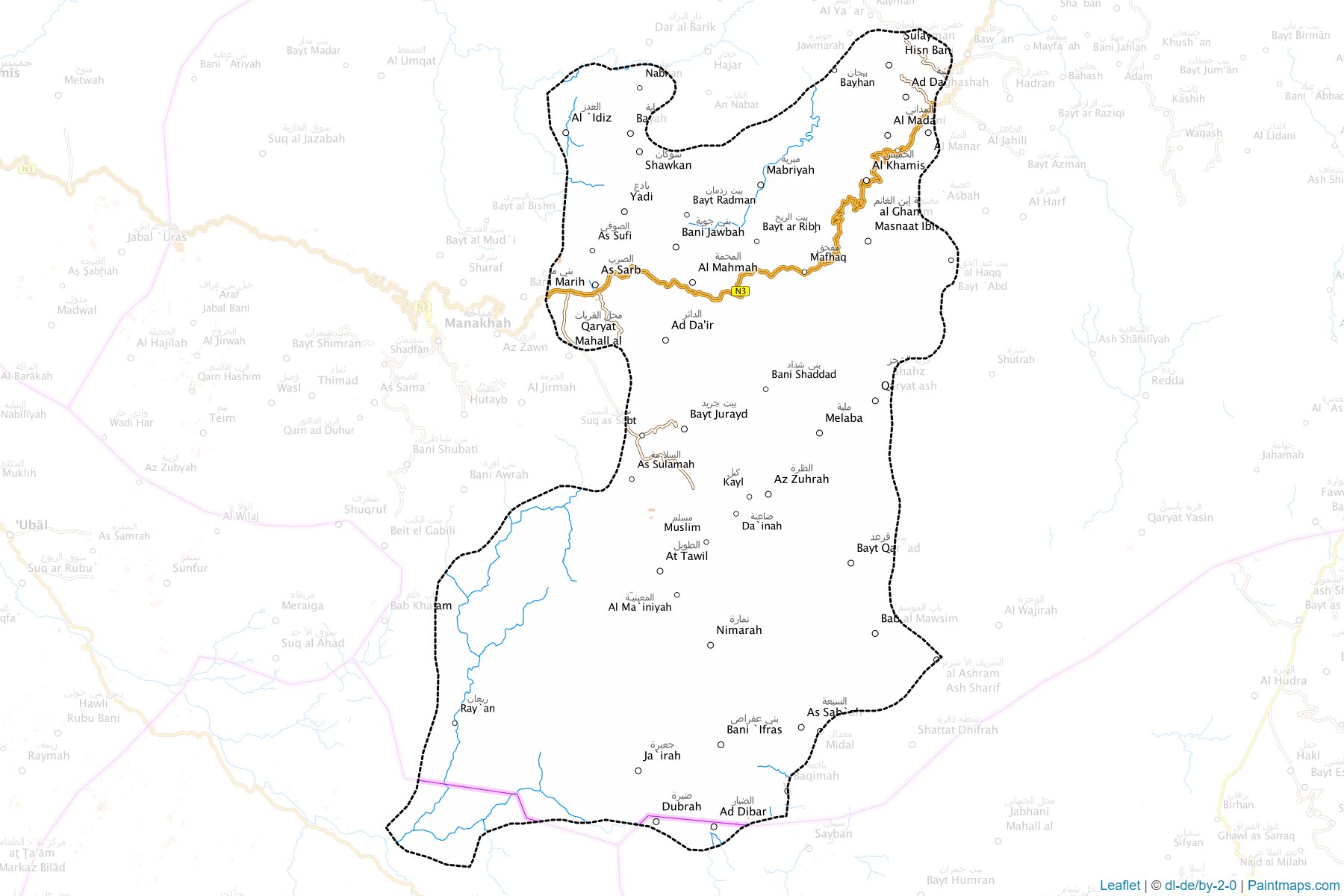 Al Haymah Al Kharijiyah (San`ar) Map Cropping Samples-1