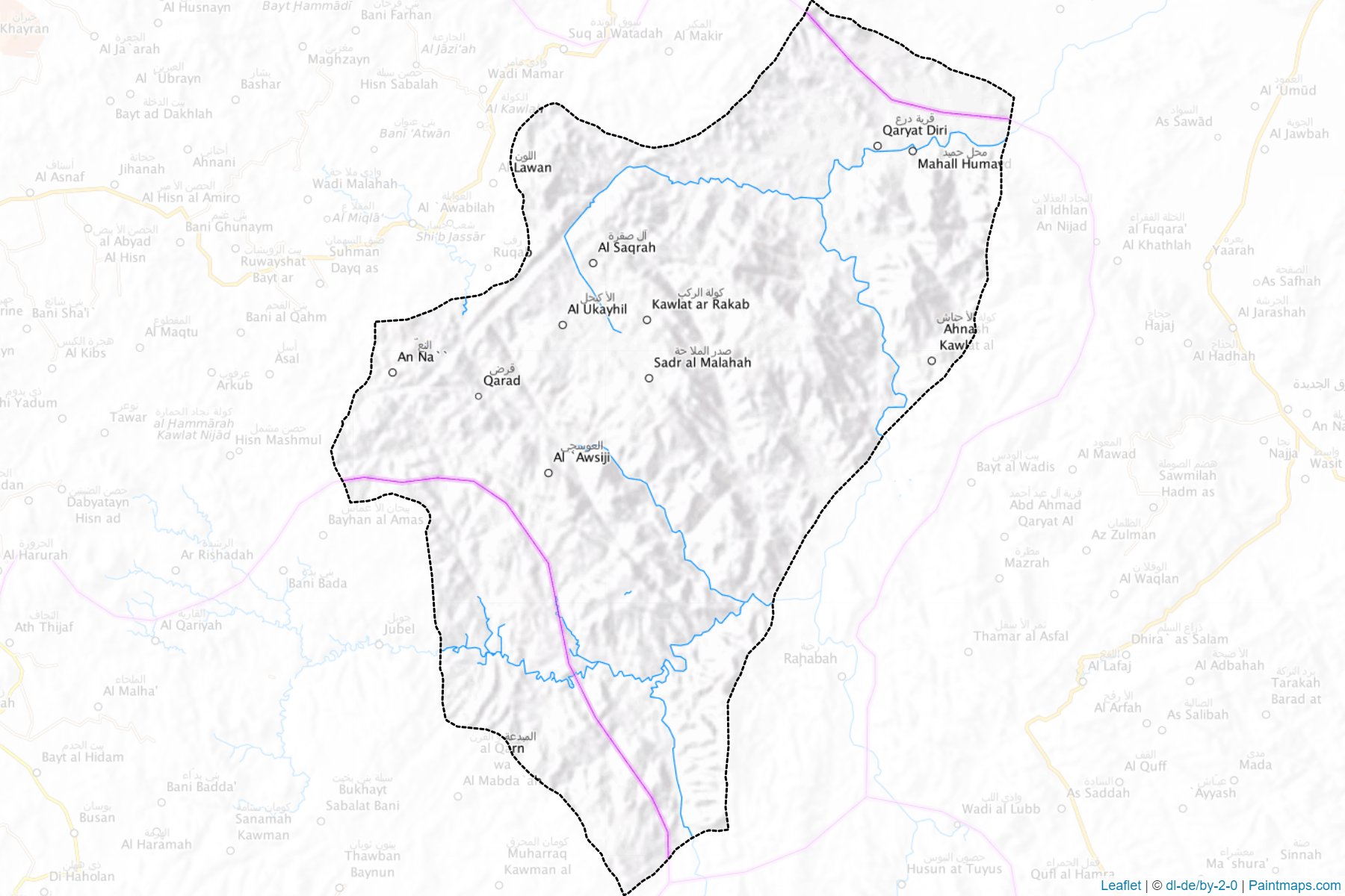 Muestras de recorte de mapas Bani Dhabyan (Sana'a)-1