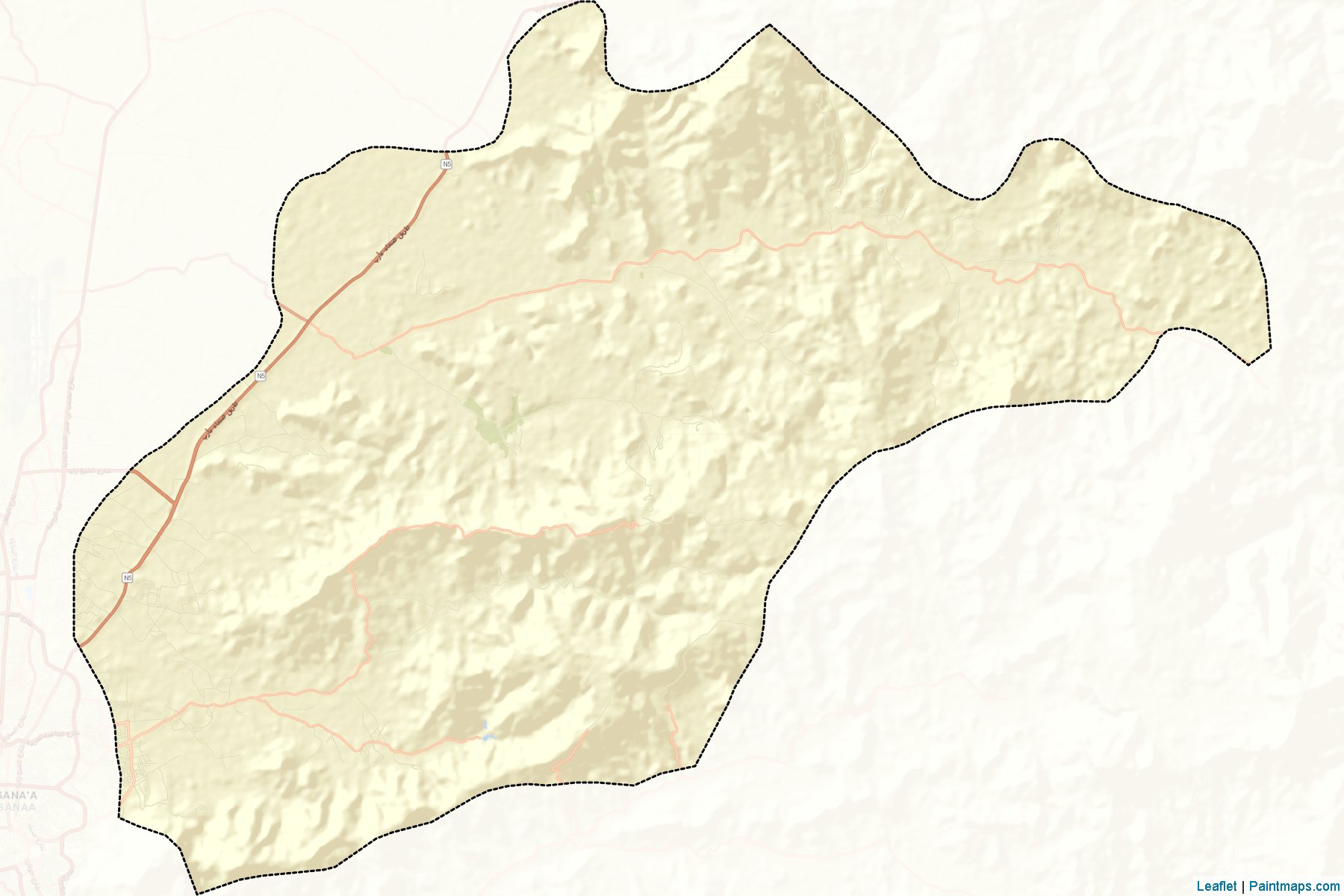 Muestras de recorte de mapas Bani Hushaysh (Sana'a)-2