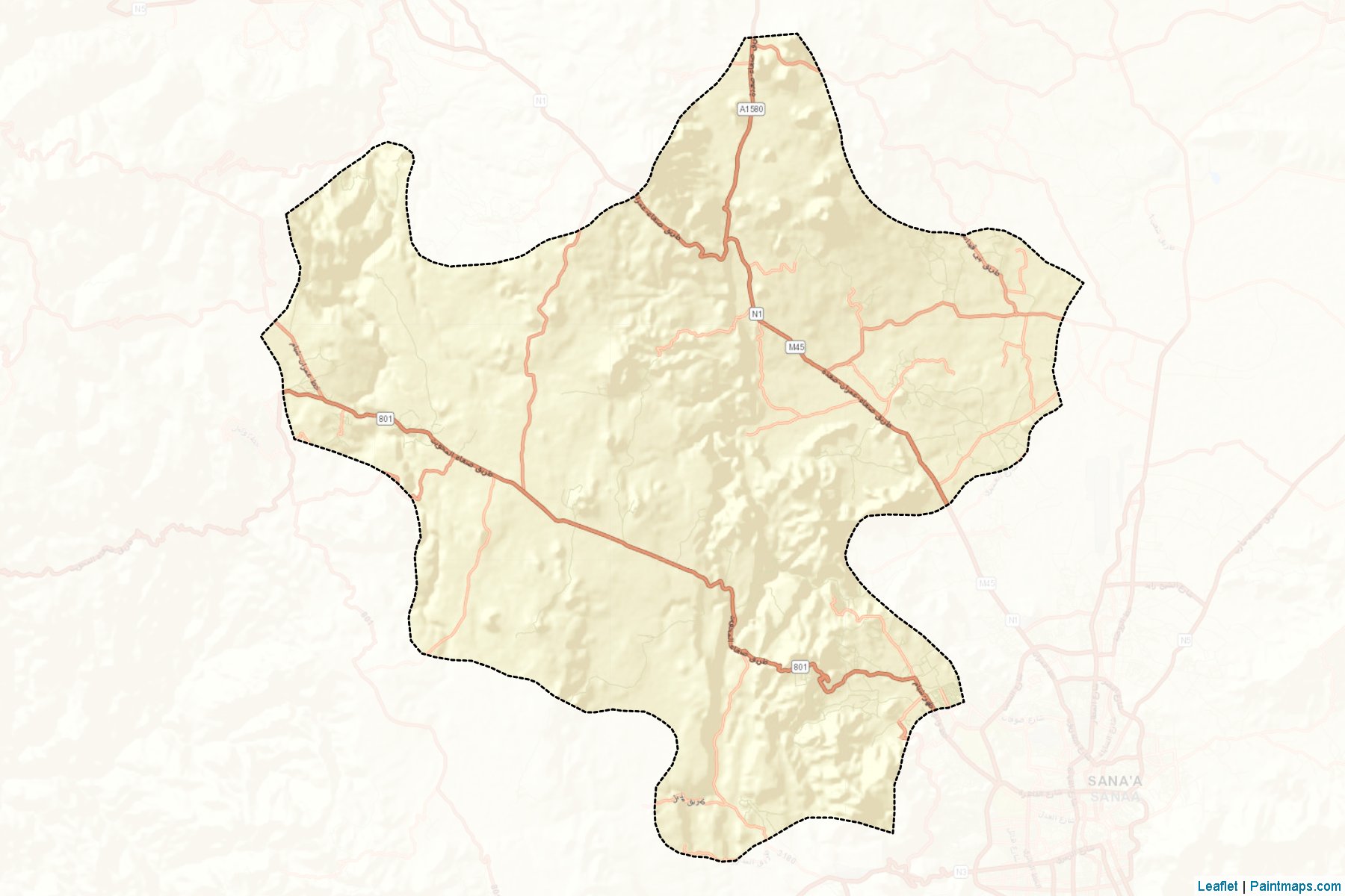 Muestras de recorte de mapas Hamdan (Sana'a)-2