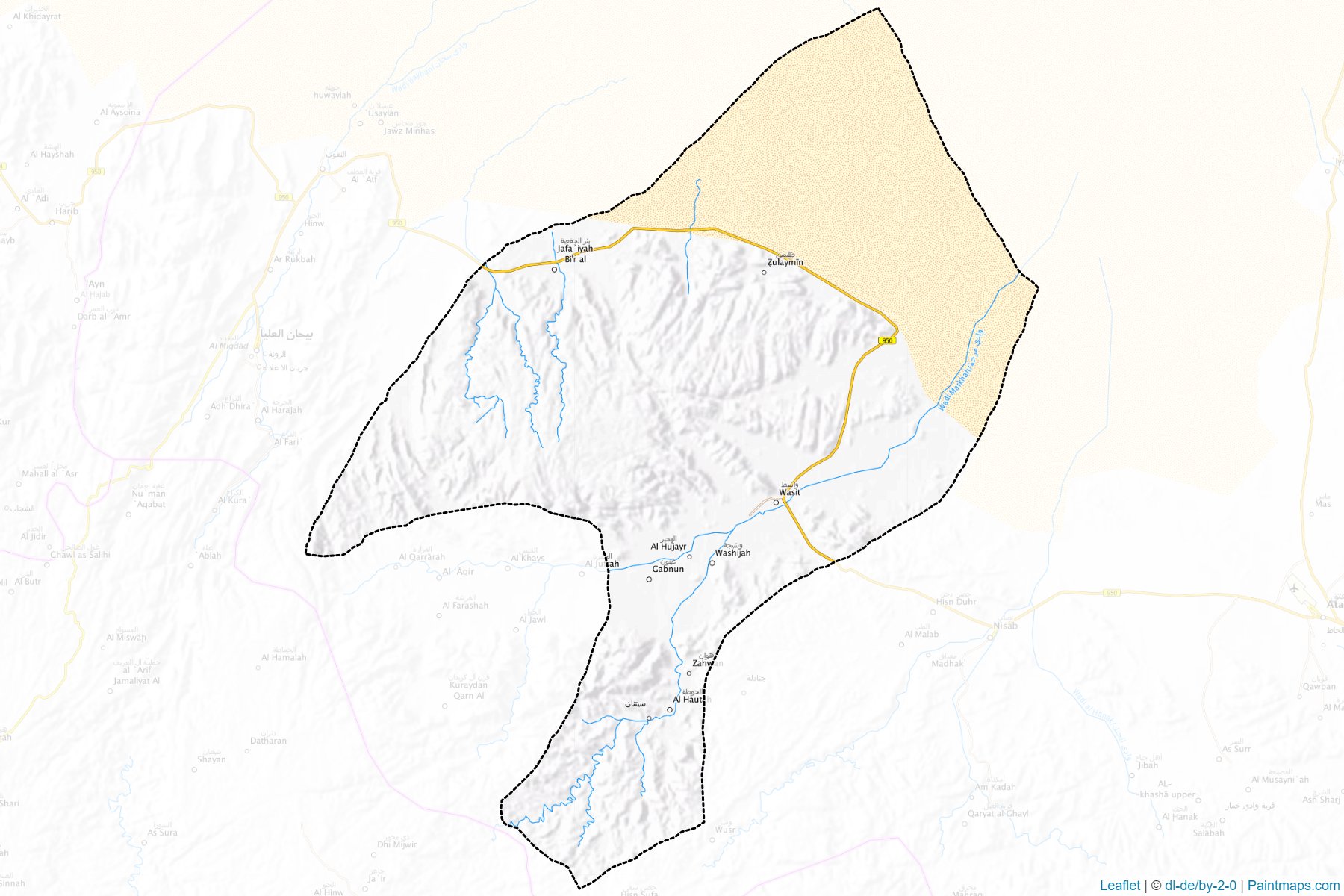 Muestras de recorte de mapas Merkhah As Sufla (Shabwah)-1