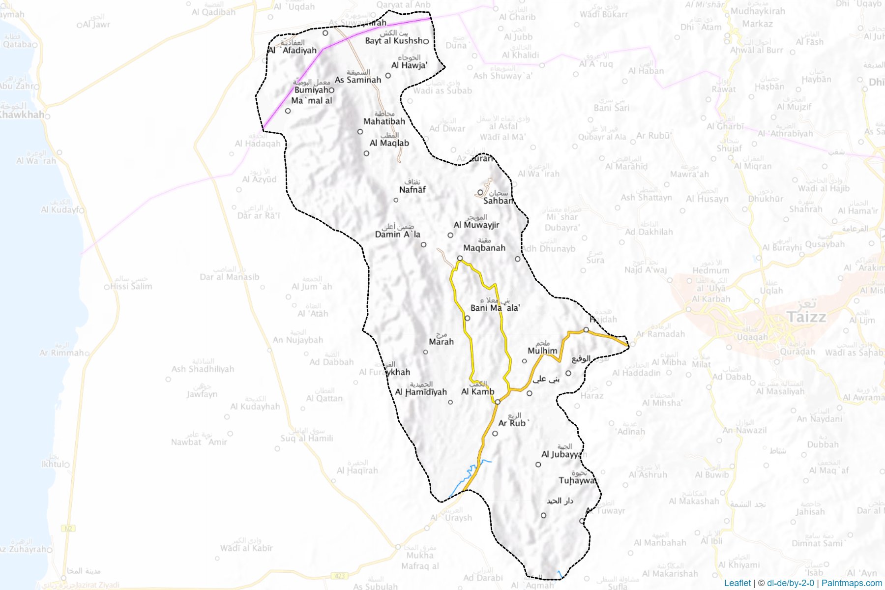 Maqbanah (Taiz ili) Haritası Örnekleri-1