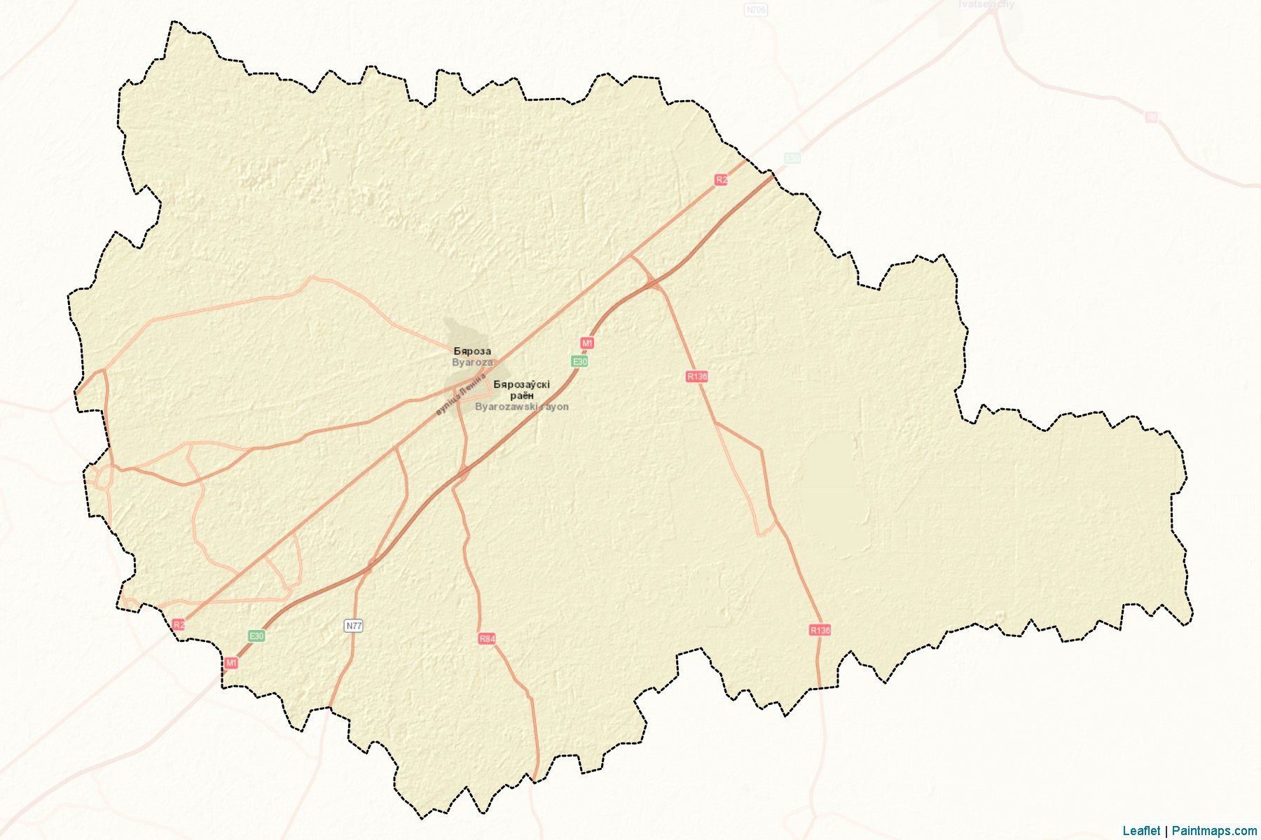 Byaroza (Brestskaya Voblasts') Map Cropping Samples-2