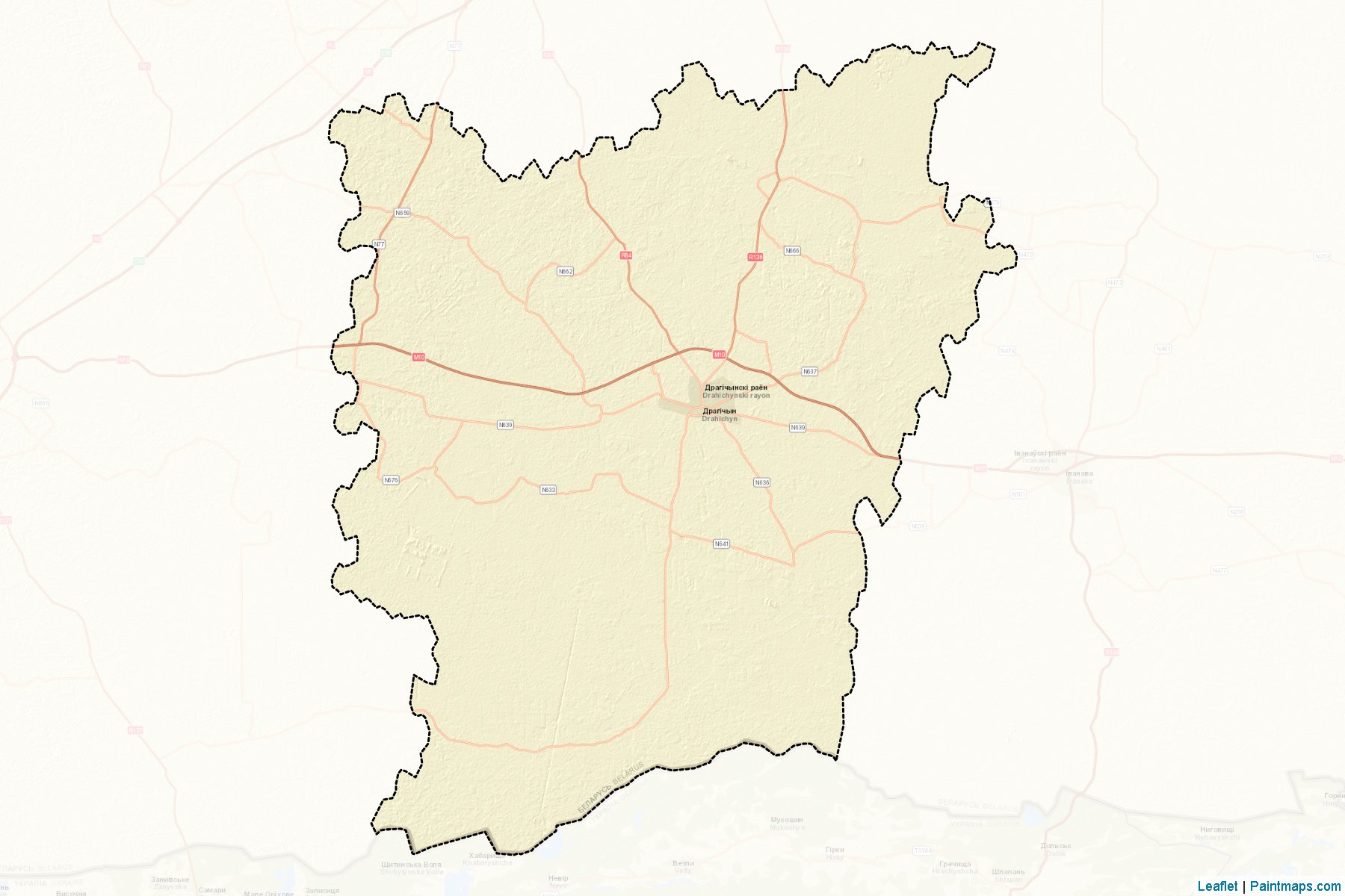 Drahichyn (Brestskaya Voblasts') Map Cropping Samples-2