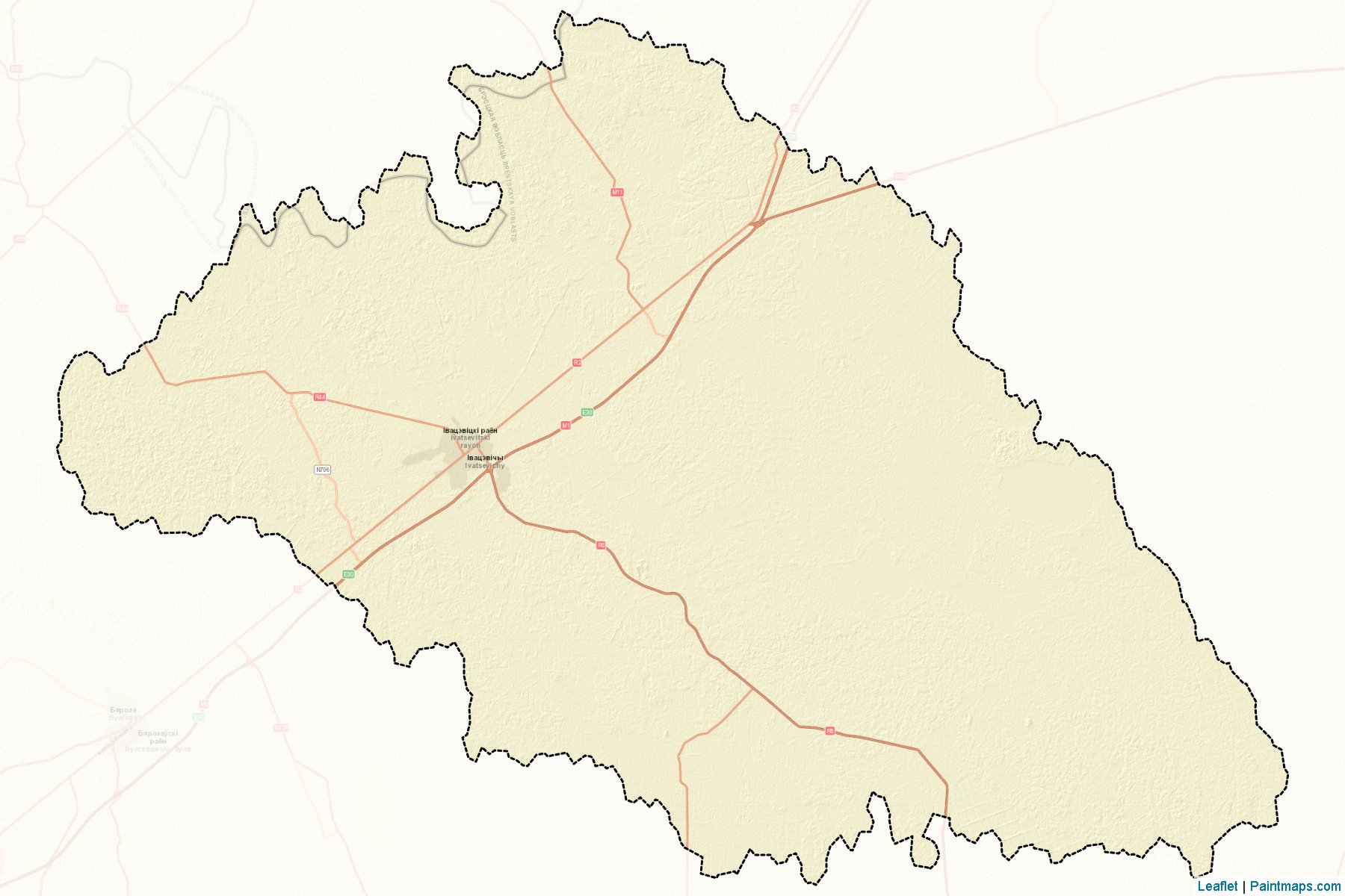 Muestras de recorte de mapas Ivatsevichy (Brest)-2