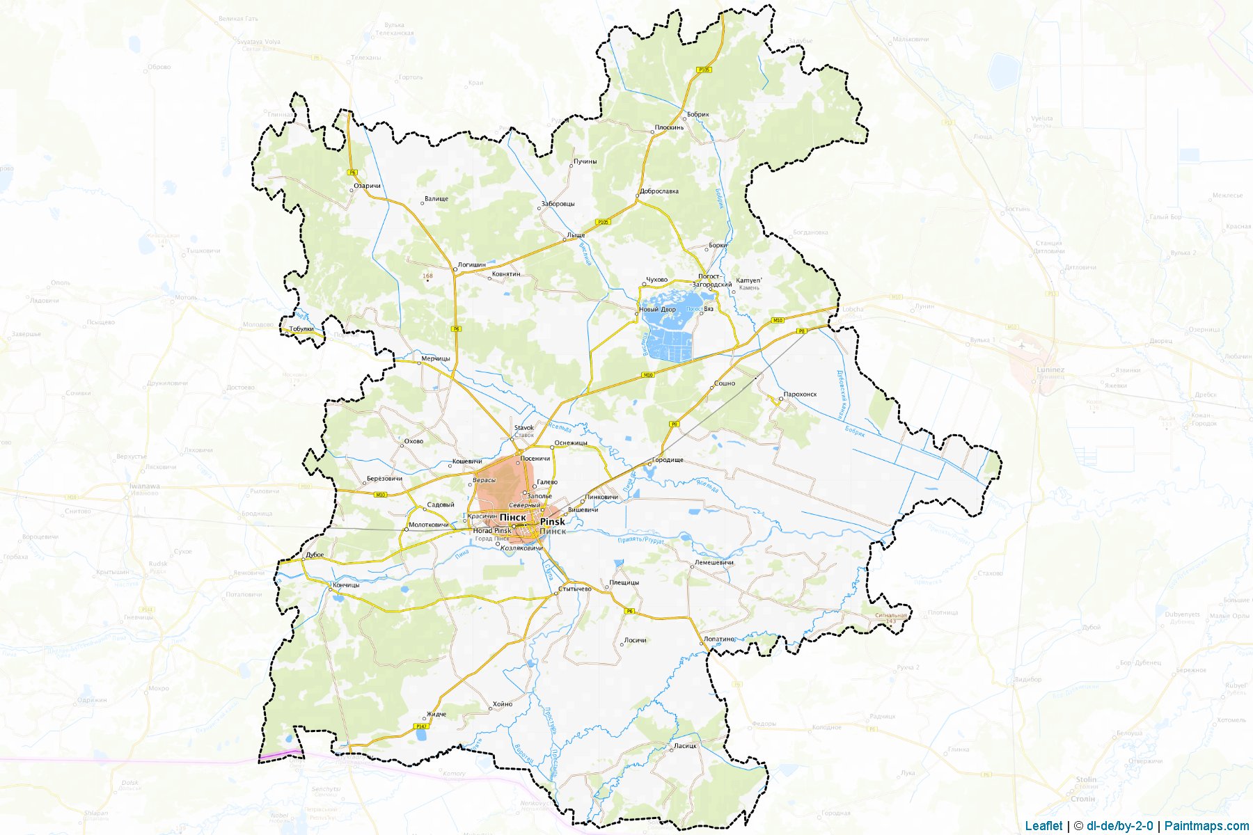 Pinsk (Brestskaya Voblasts') Map Cropping Samples-1