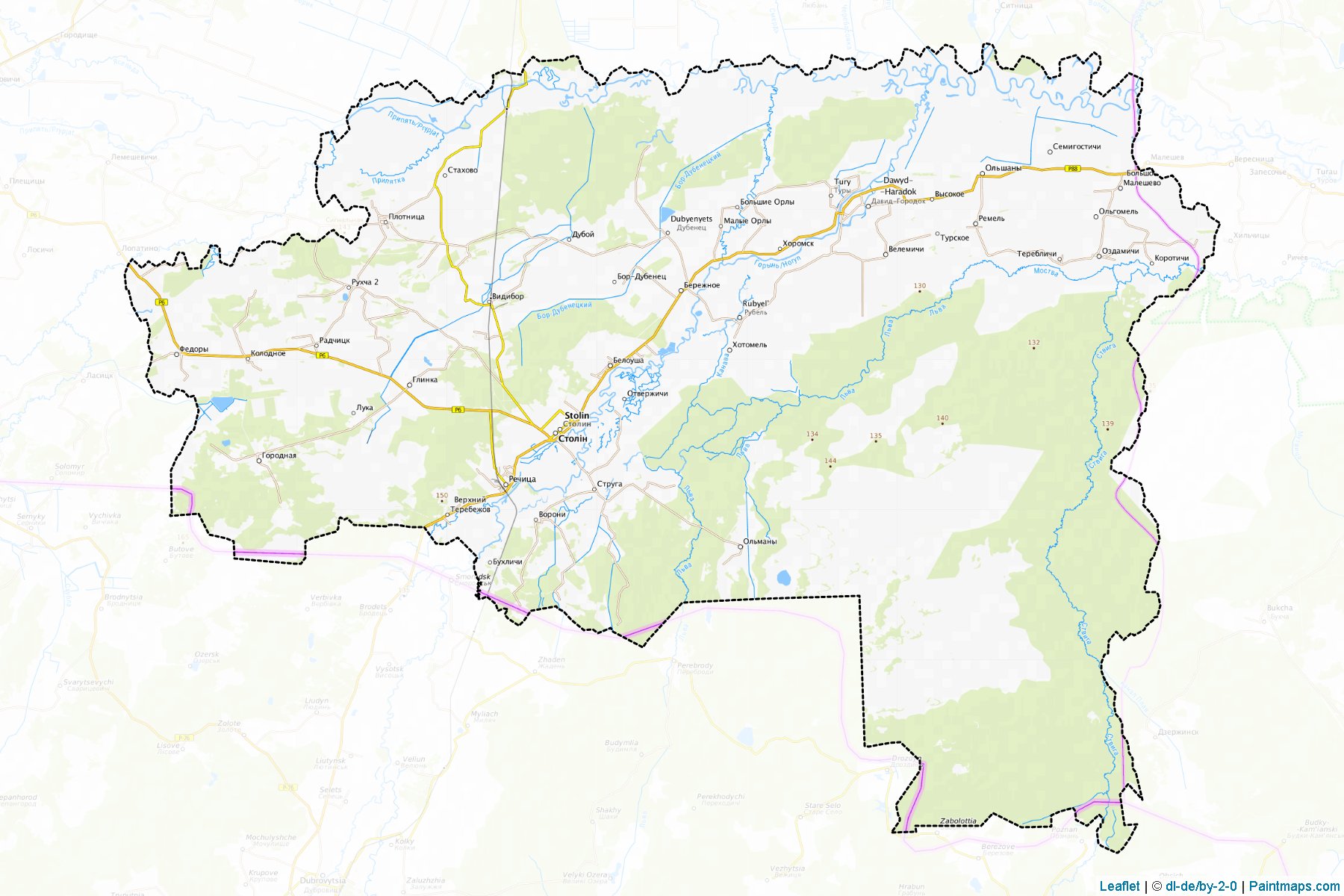 Stolin (Brestskaya Voblasts') Map Cropping Samples-1