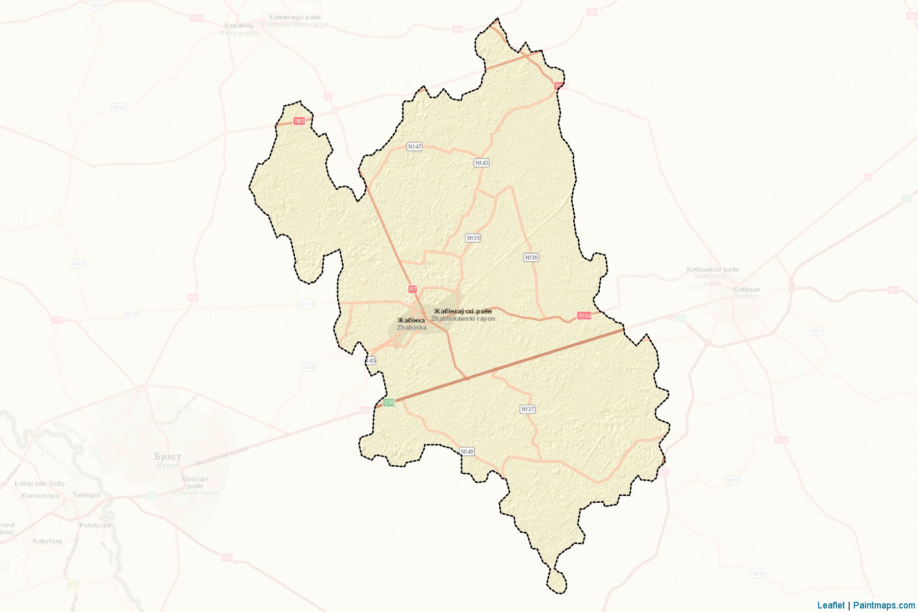 Muestras de recorte de mapas Zhabinka (Brest)-2