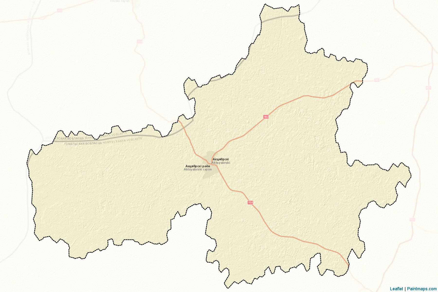 Muestras de recorte de mapas Aktsyabar (Gomel)-2