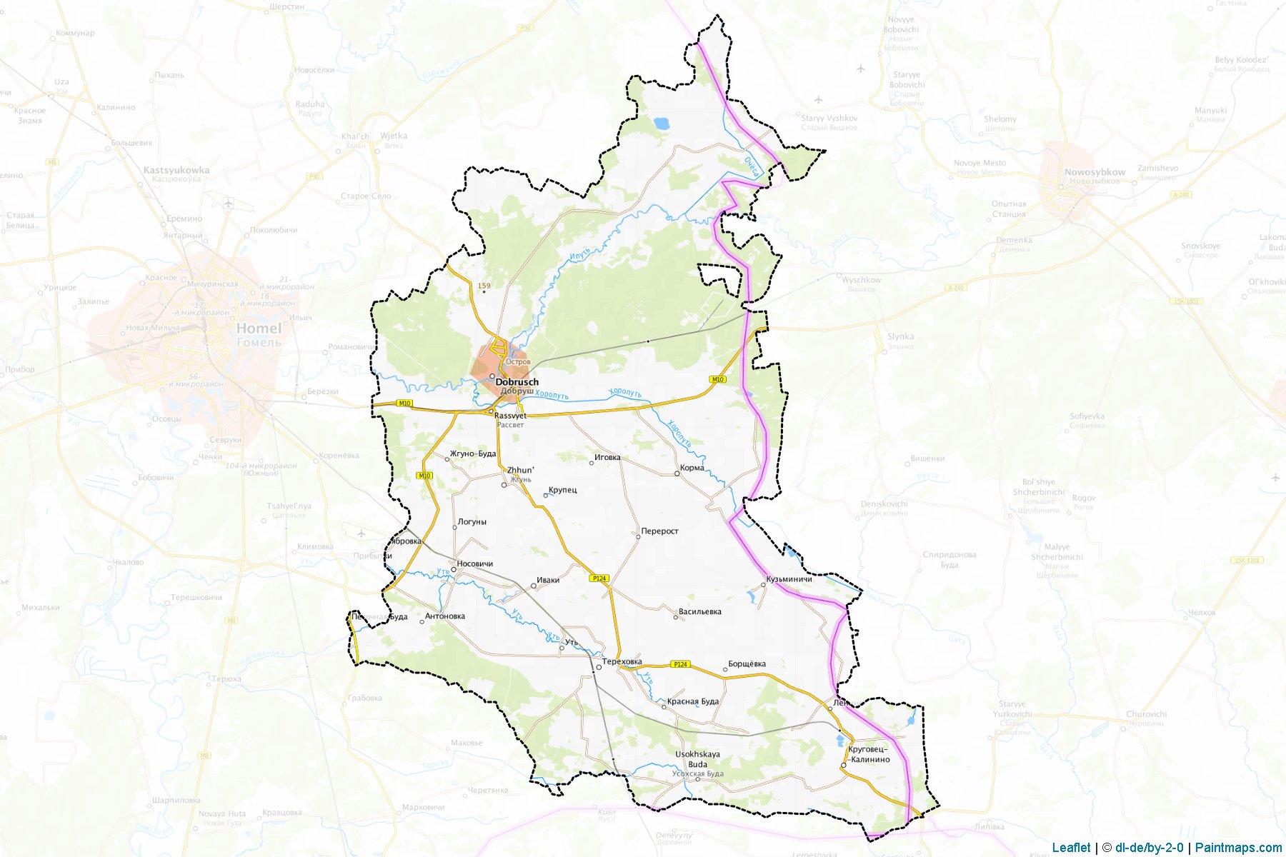 Dobrush (Homyel'skaya Voblasts') Map Cropping Samples-1