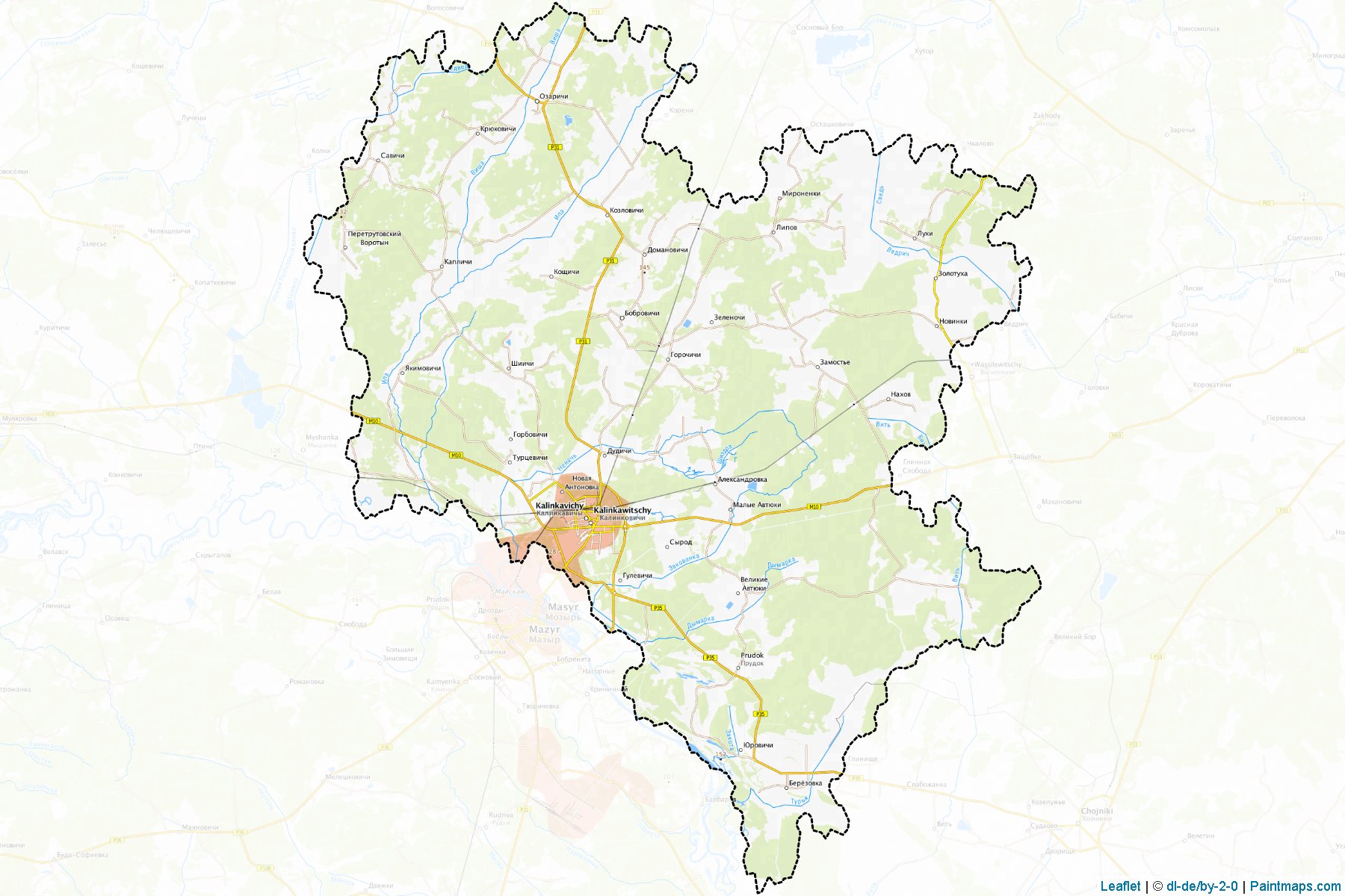 Kalinkavichy (Homyel'skaya Voblasts') Map Cropping Samples-1