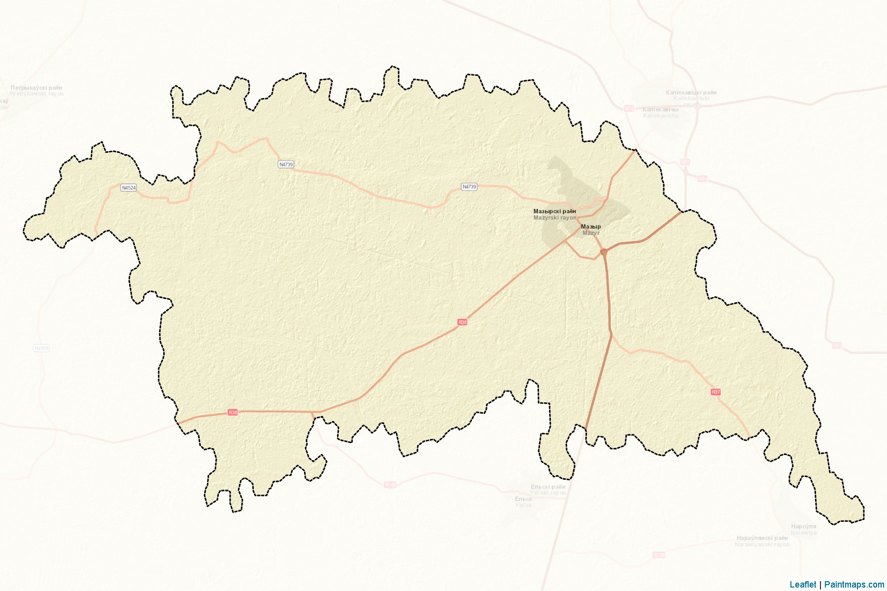 Mazyr (Homyel'skaya Voblasts') Map Cropping Samples-2