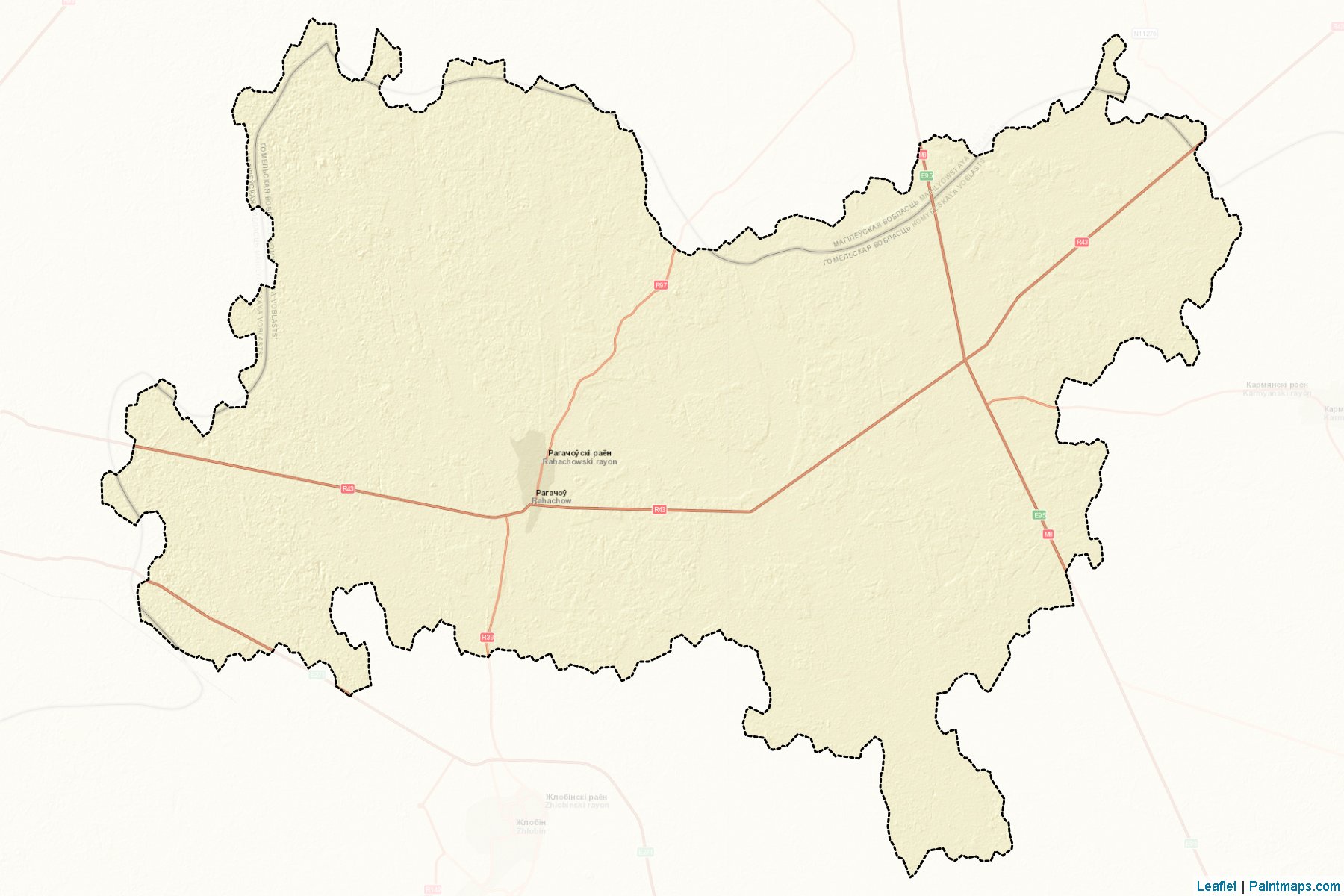 Muestras de recorte de mapas Rahachow (Gomel)-2