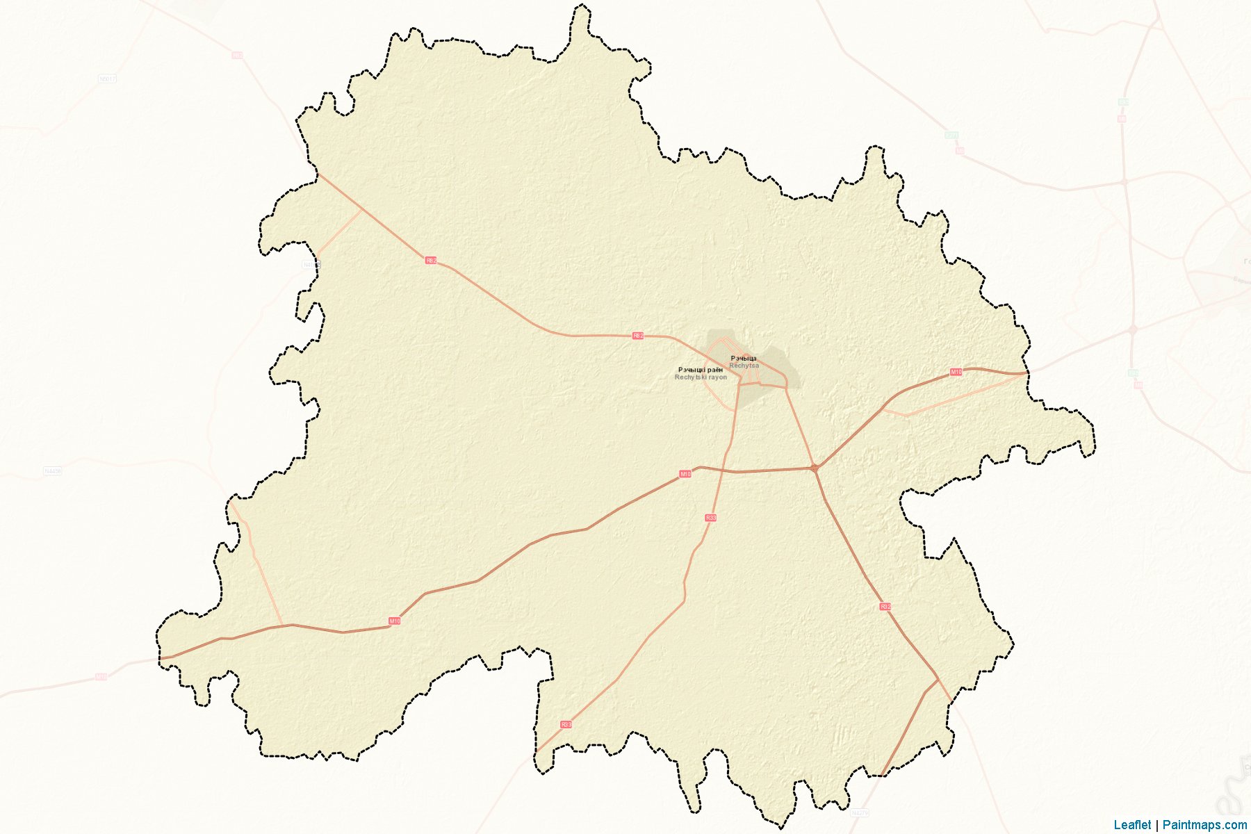 Rechytsa (Homyel'skaya Voblasts') Map Cropping Samples-2