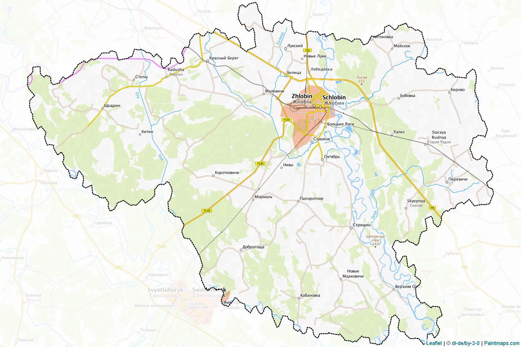 Zhlobin (Homyel Voblastı) Haritası Örnekleri-1