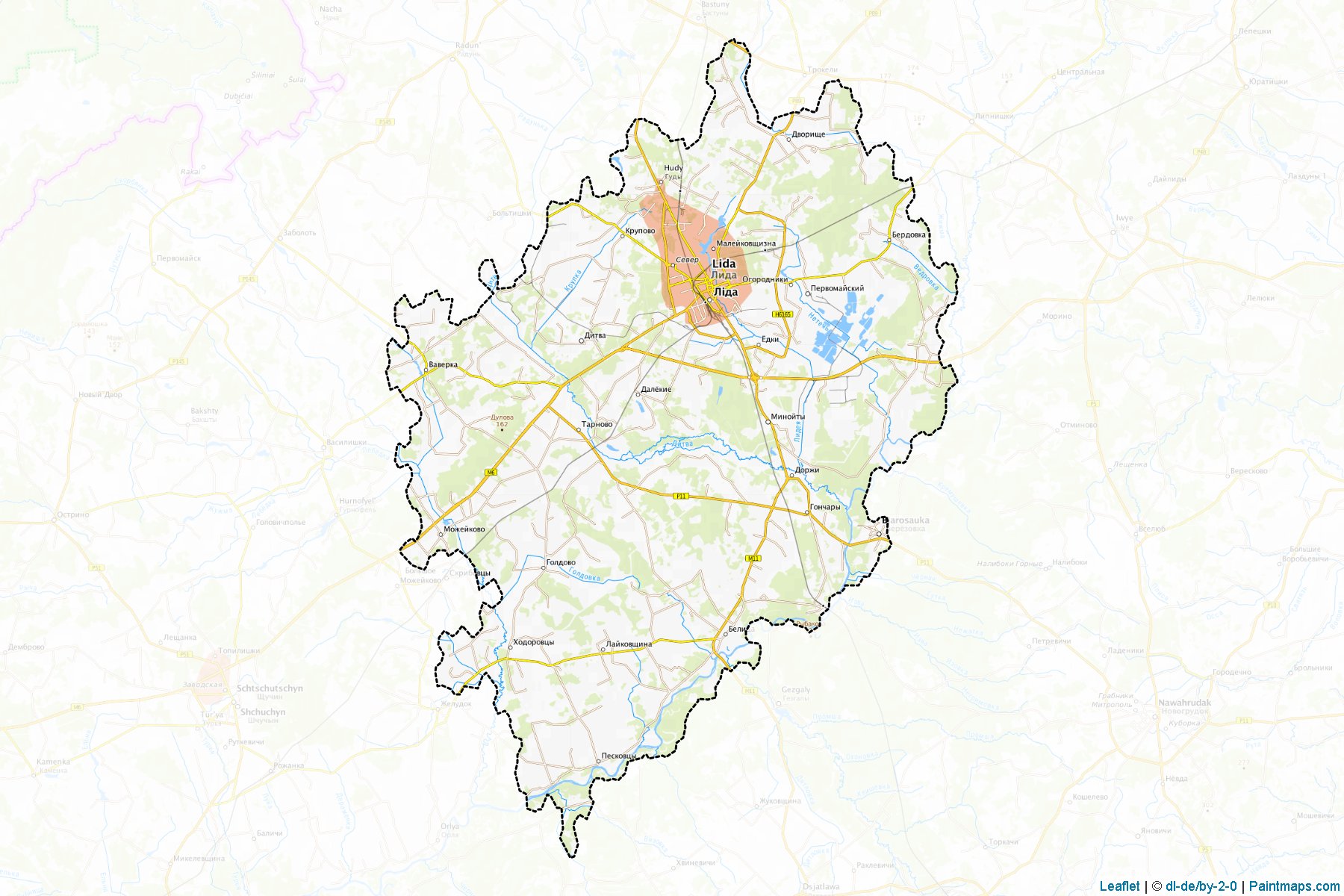 Muestras de recorte de mapas Lida (Grodno)-1