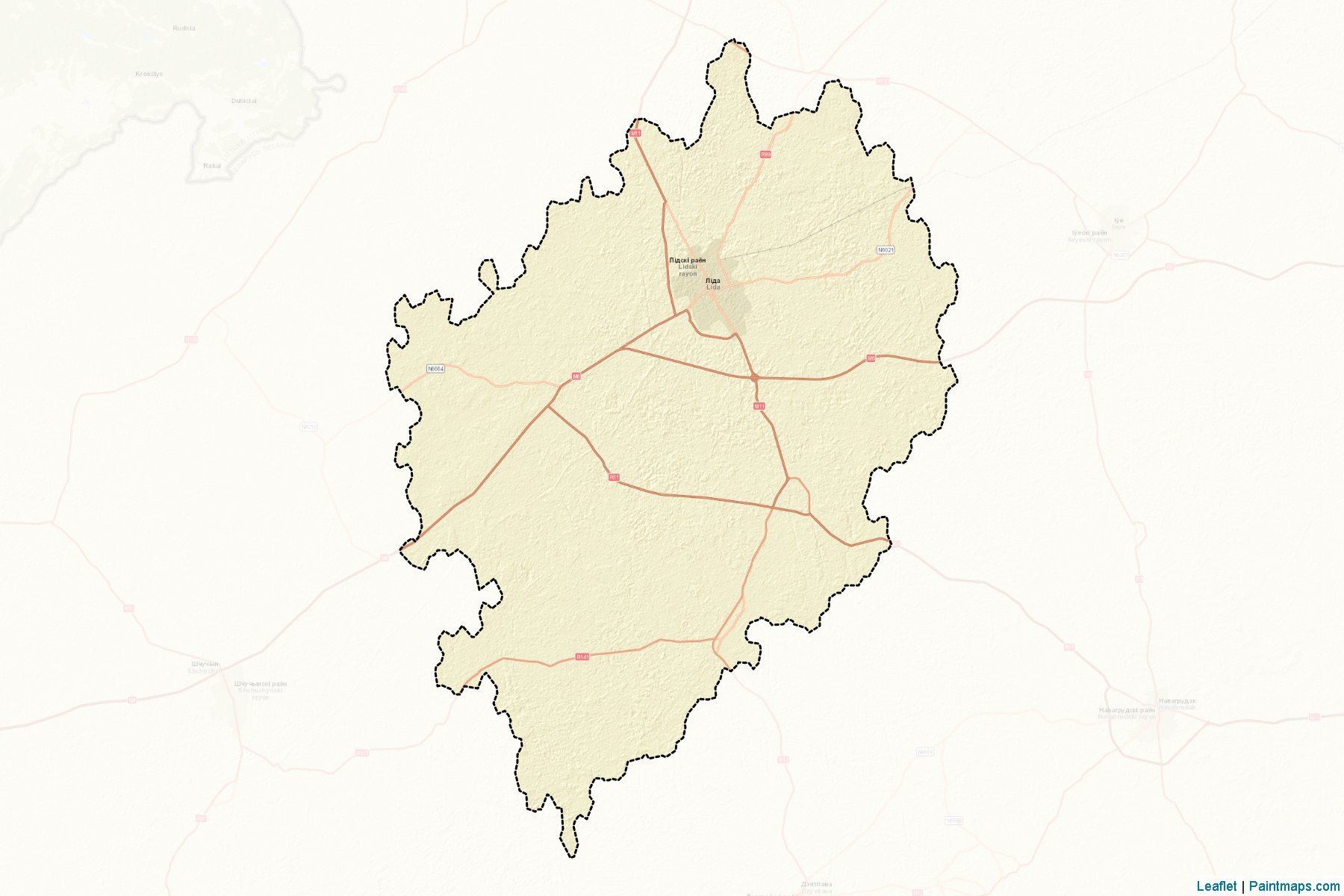 Lida (Haradzyenskaya Voblasts') Map Cropping Samples-2