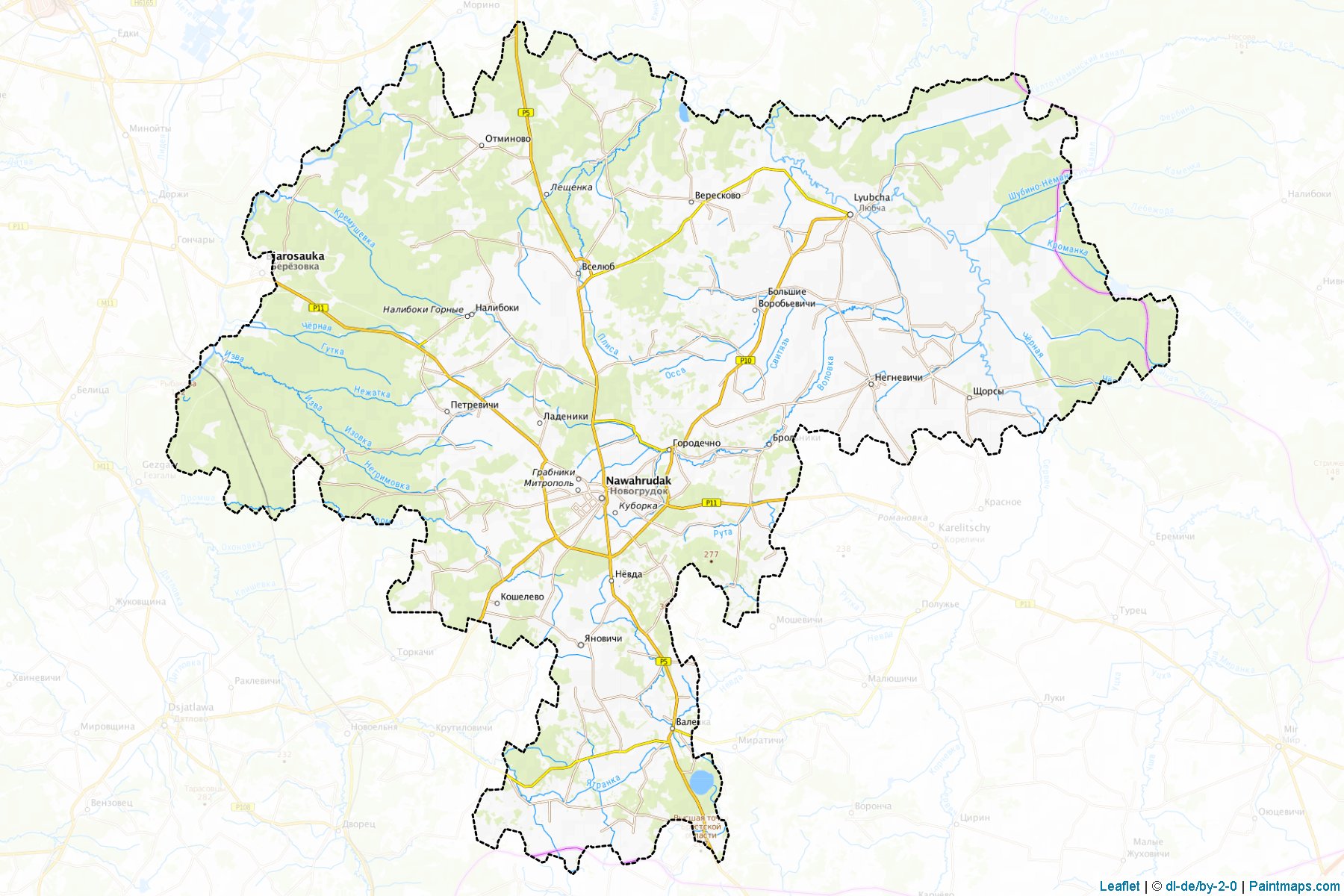 Navahradak (Haradzyenskaya Voblasts') Map Cropping Samples-1