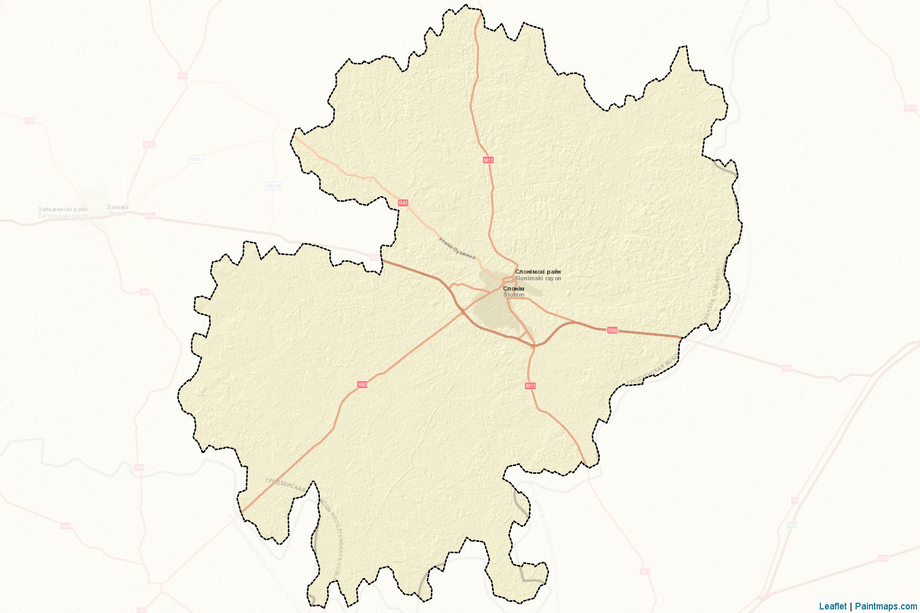 Slonim (Haradzyenskaya Voblasts') Map Cropping Samples-2