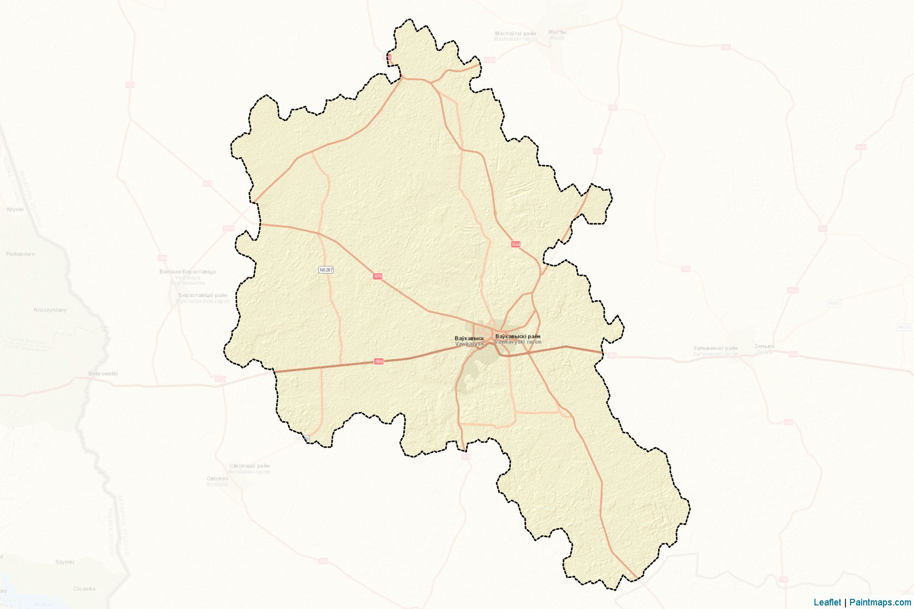 Muestras de recorte de mapas Vawkavysk (Grodno)-2