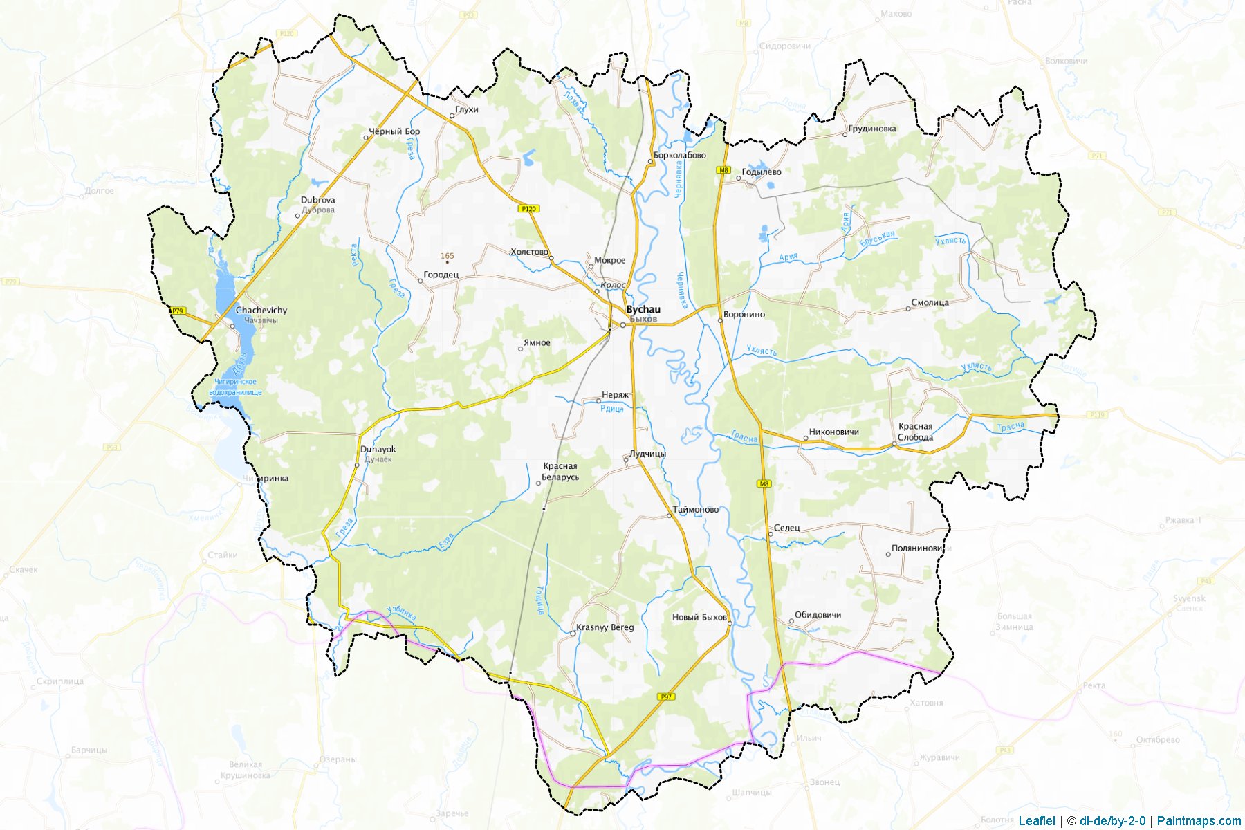 Bykhaw (Mahilyowskaya Voblasts') Map Cropping Samples-1