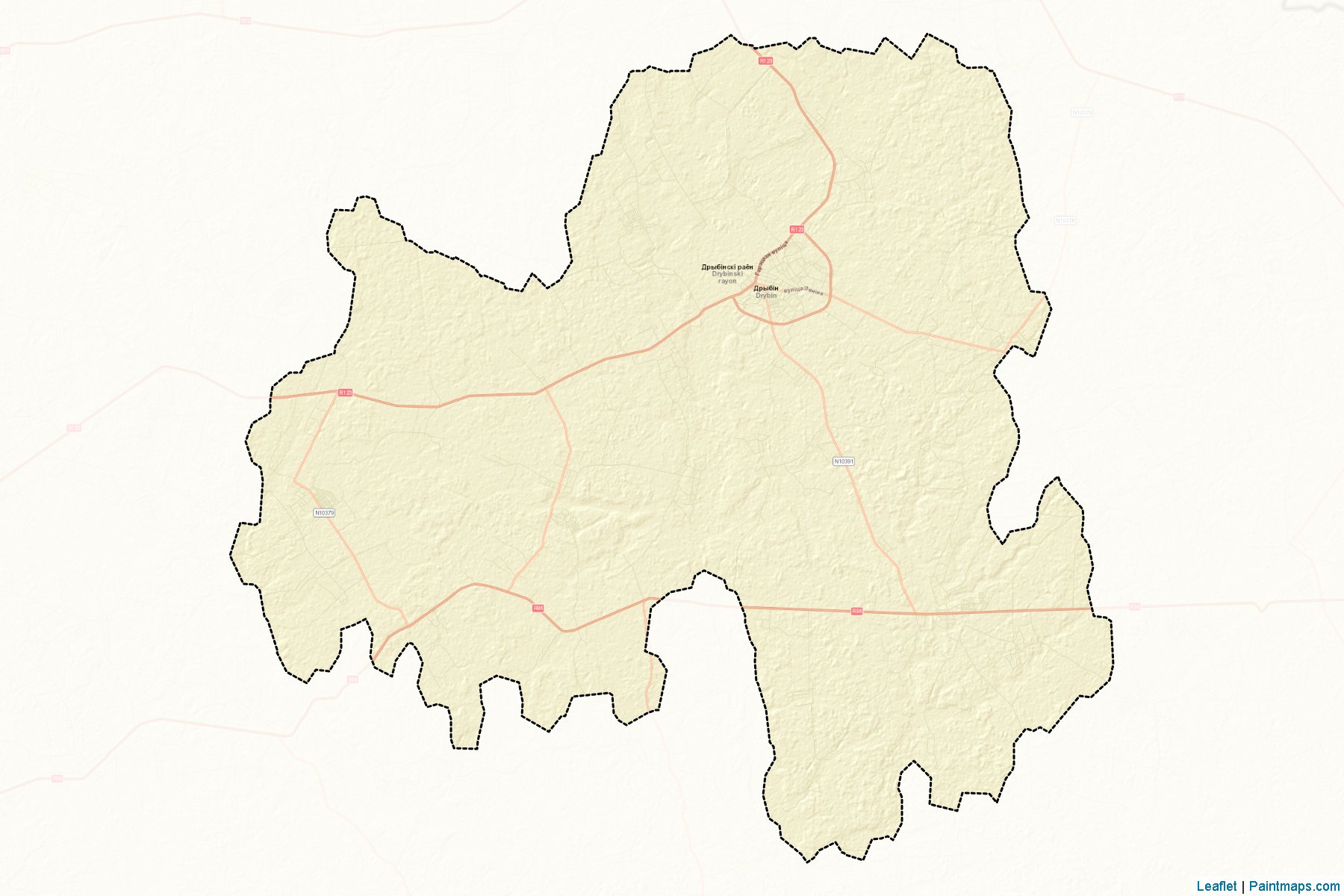 Drybin (Mahilyowskaya Voblasts') Map Cropping Samples-2