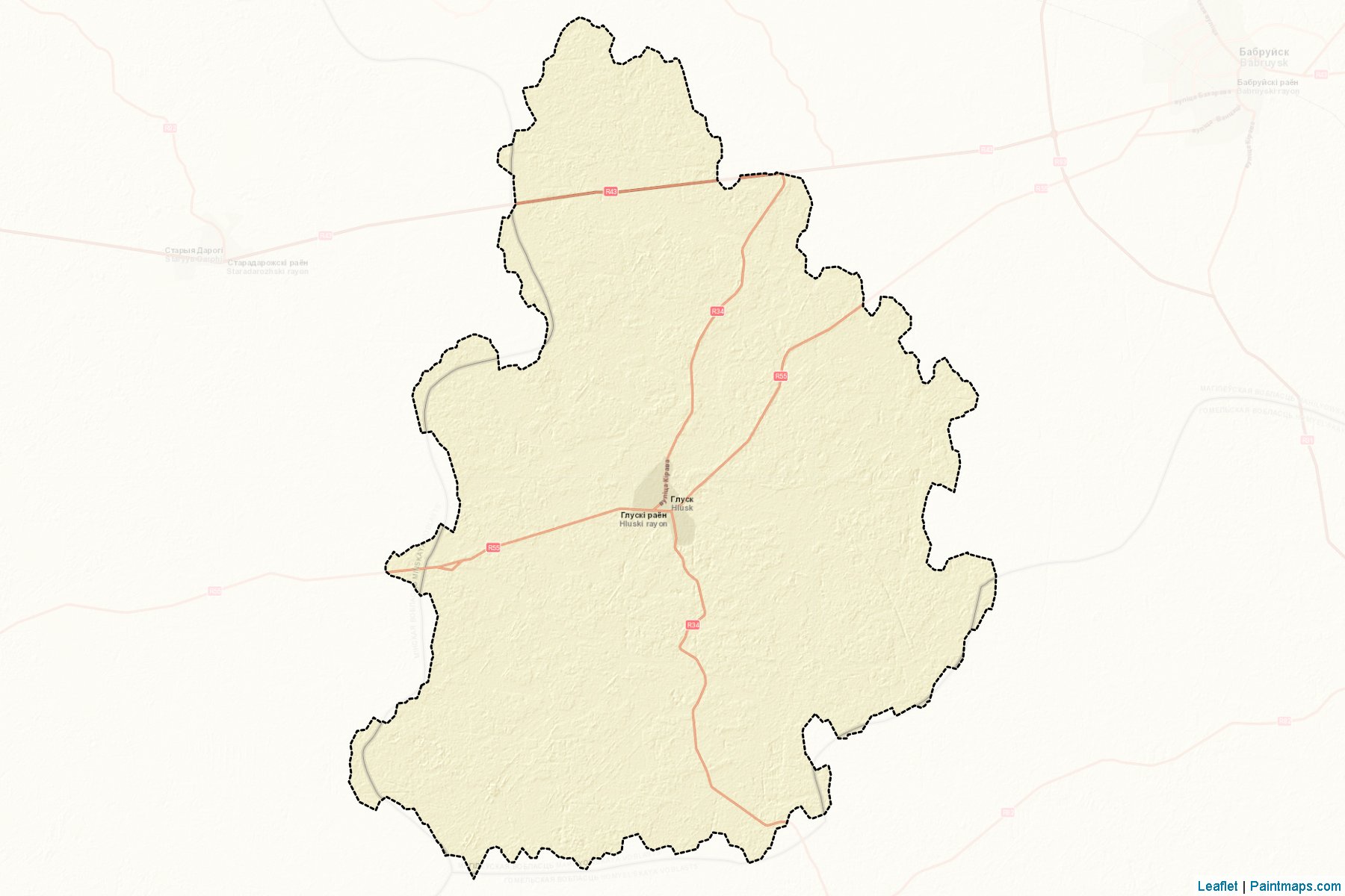 Hlusk (Mahilyowskaya Voblasts') Map Cropping Samples-2