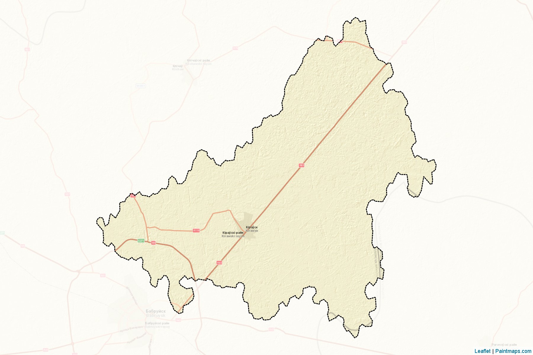 Kirawsk (Mahilyowskaya Voblasts') Map Cropping Samples-2