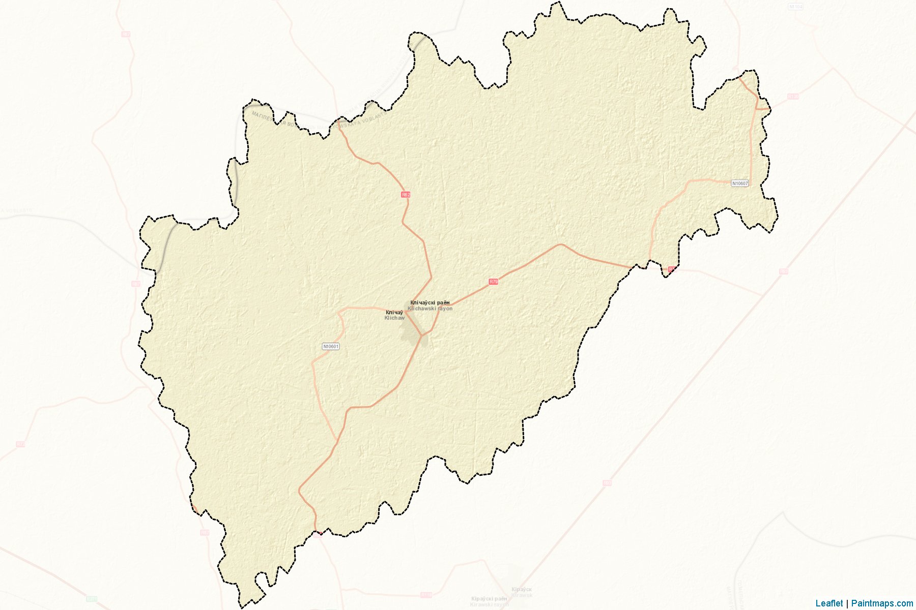 Klichaw (Mahilyowskaya Voblasts') Map Cropping Samples-2