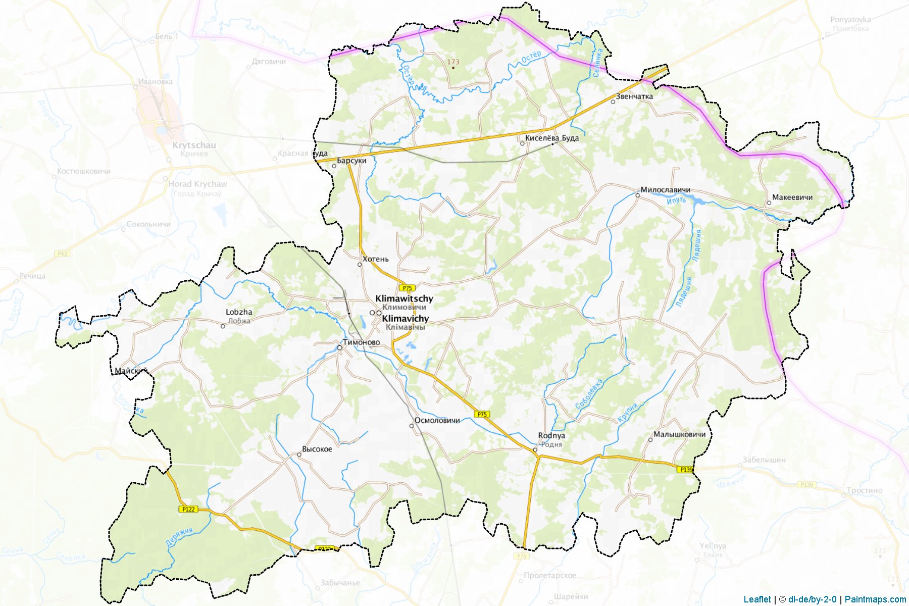 Klimavichy (Mahilyowskaya Voblasts') Map Cropping Samples-1