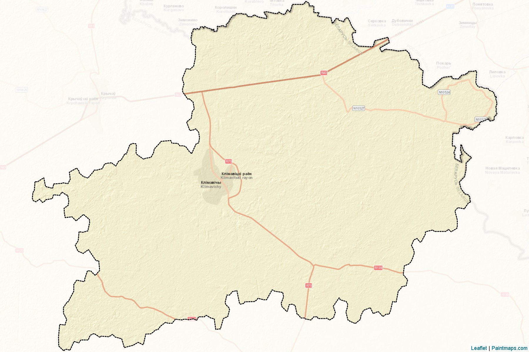 Klimavichy (Mahilyowskaya Voblasts') Map Cropping Samples-2