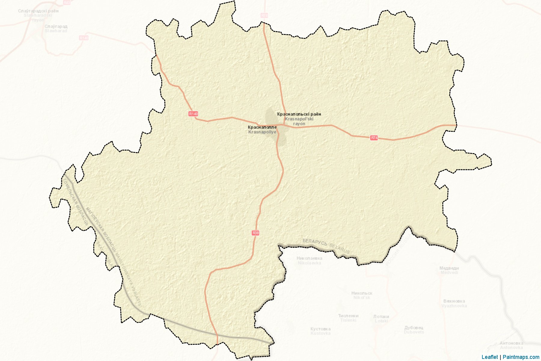 Krasnapol'lye (Mahilyowskaya Voblasts') Map Cropping Samples-2