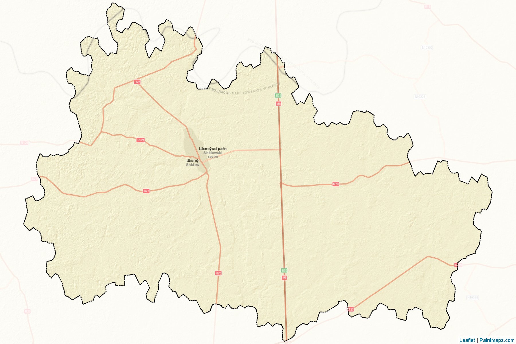 Muestras de recorte de mapas Shklow (Mogilev)-2