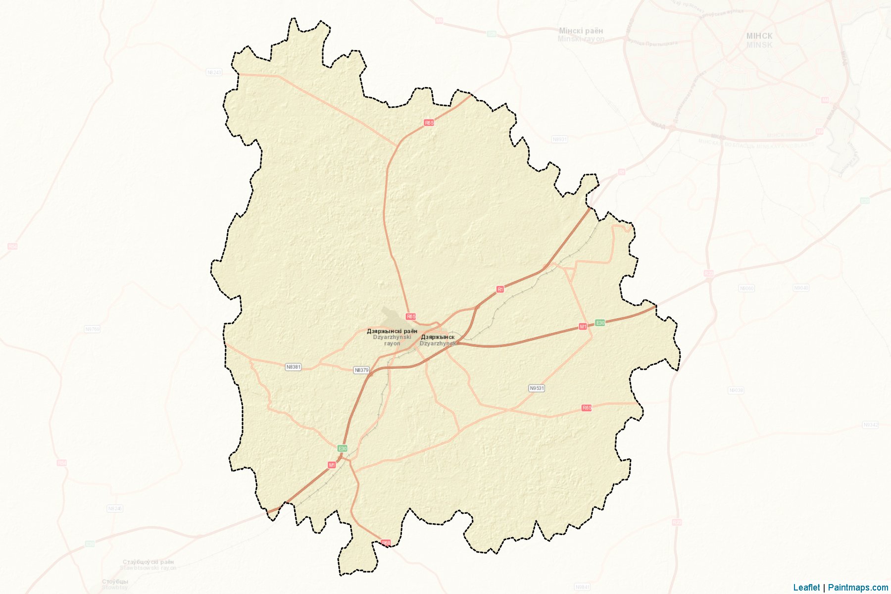 Dzyarzhynsk (Minskaya Voblasts') Map Cropping Samples-2