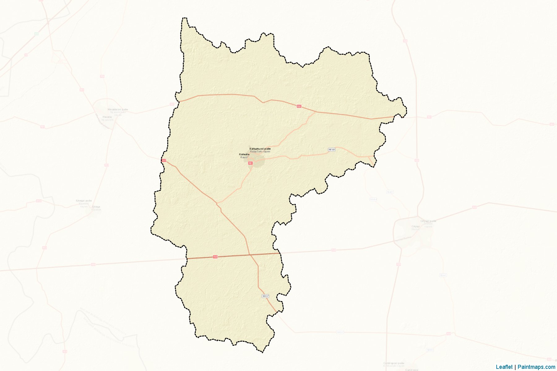 Kapyl' (Minskaya Voblasts') Map Cropping Samples-2