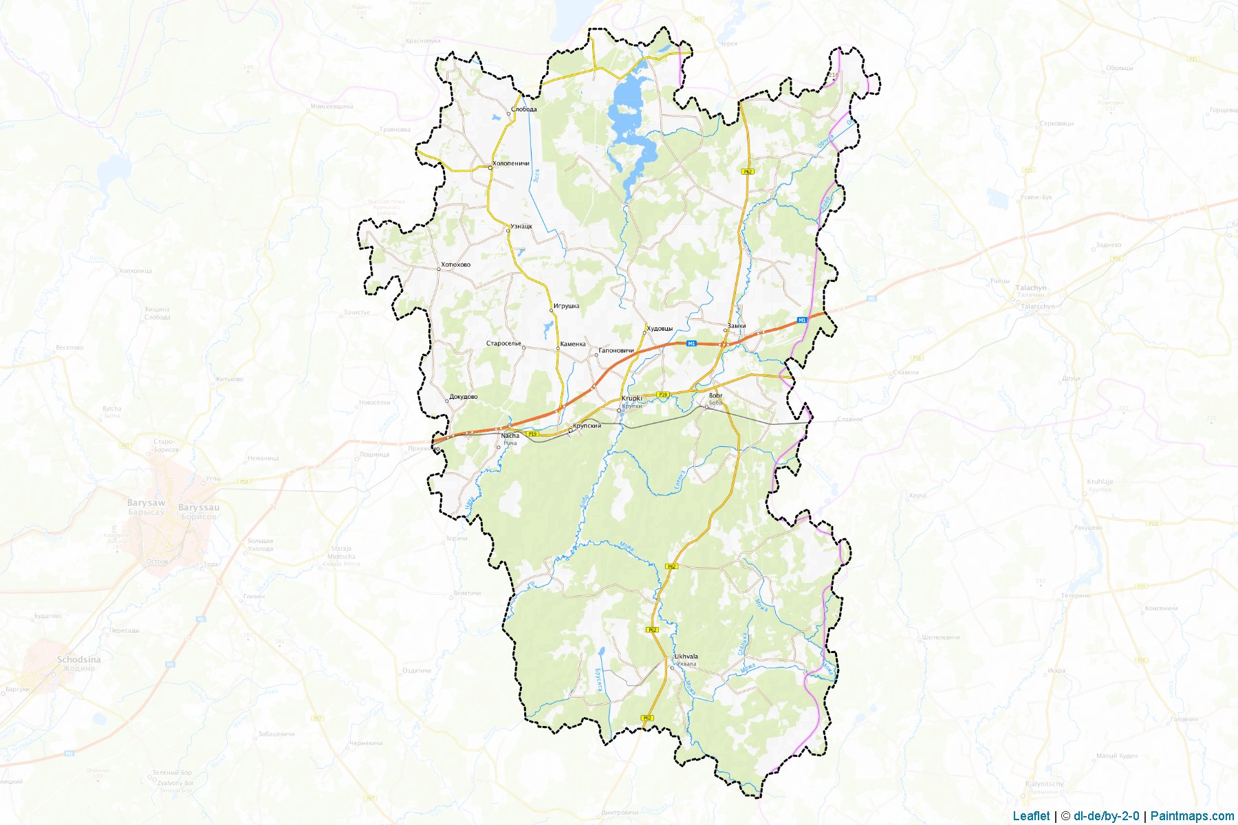 Krupki (Minskaya Voblasts') Map Cropping Samples-1