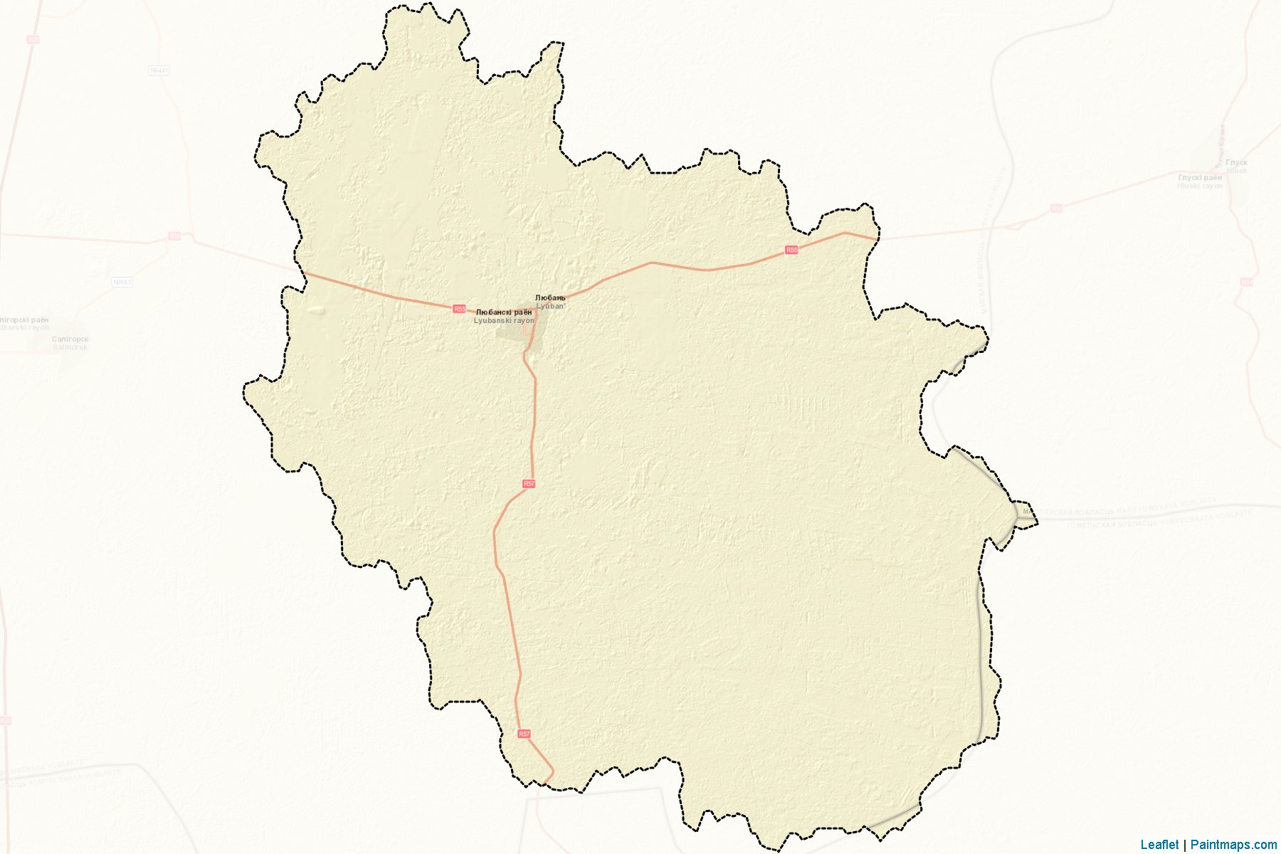 Muestras de recorte de mapas Lyuban' (Minsk)-2