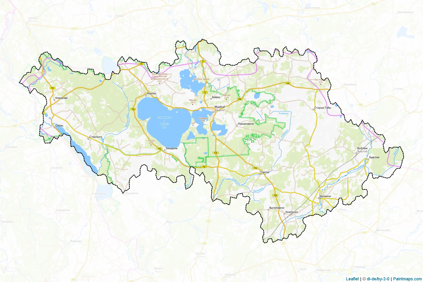 Myadzyel (Minsk Voblastı) Haritası Örnekleri-1