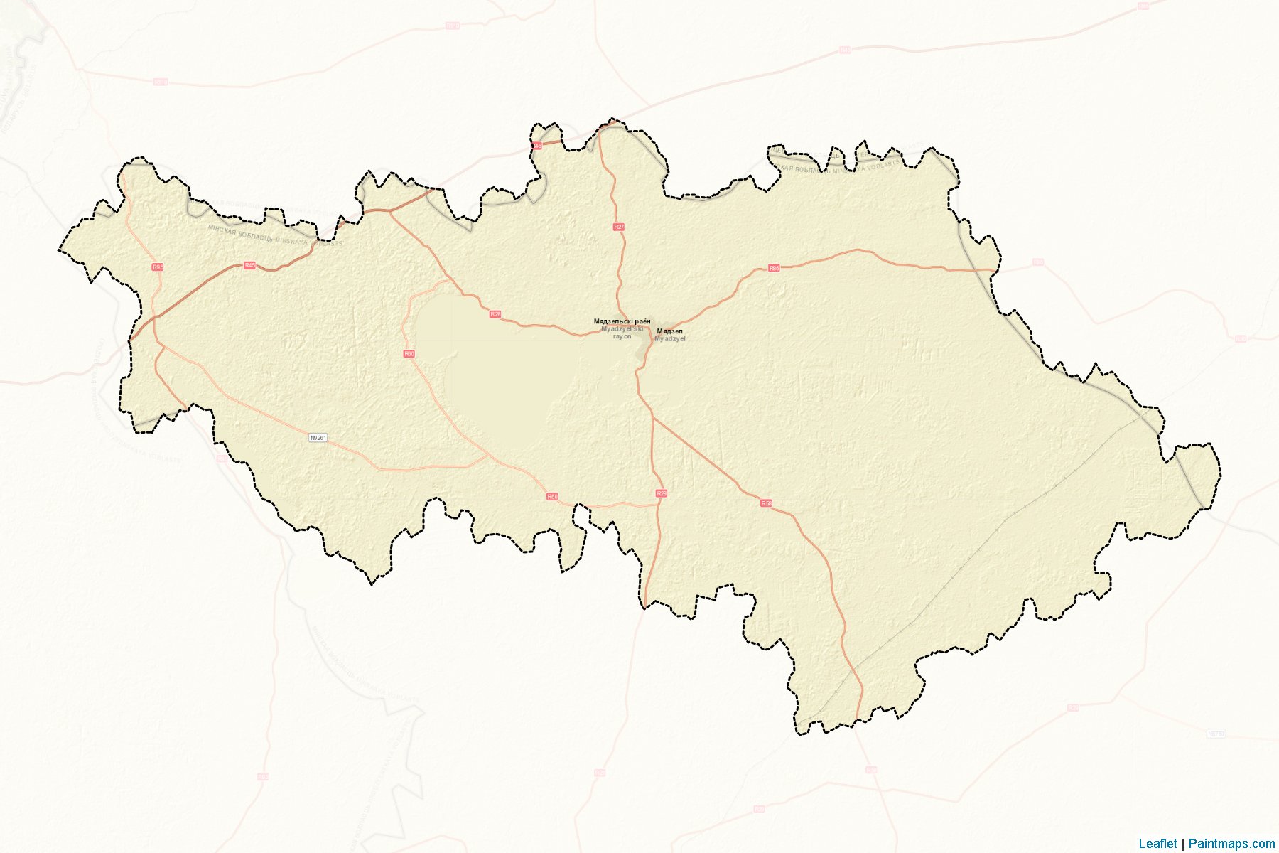 Myadzyel (Minskaya Voblasts') Map Cropping Samples-2