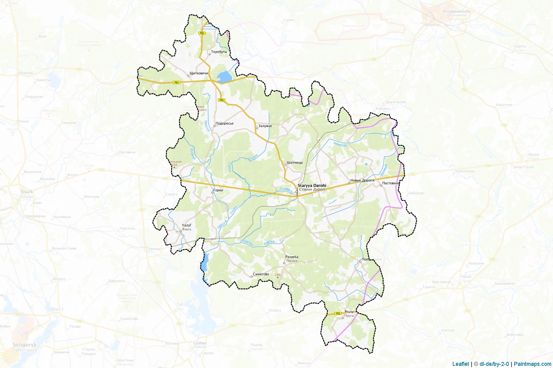 Staryya Darohi (Minskaya Voblasts') Map Cropping Samples-1