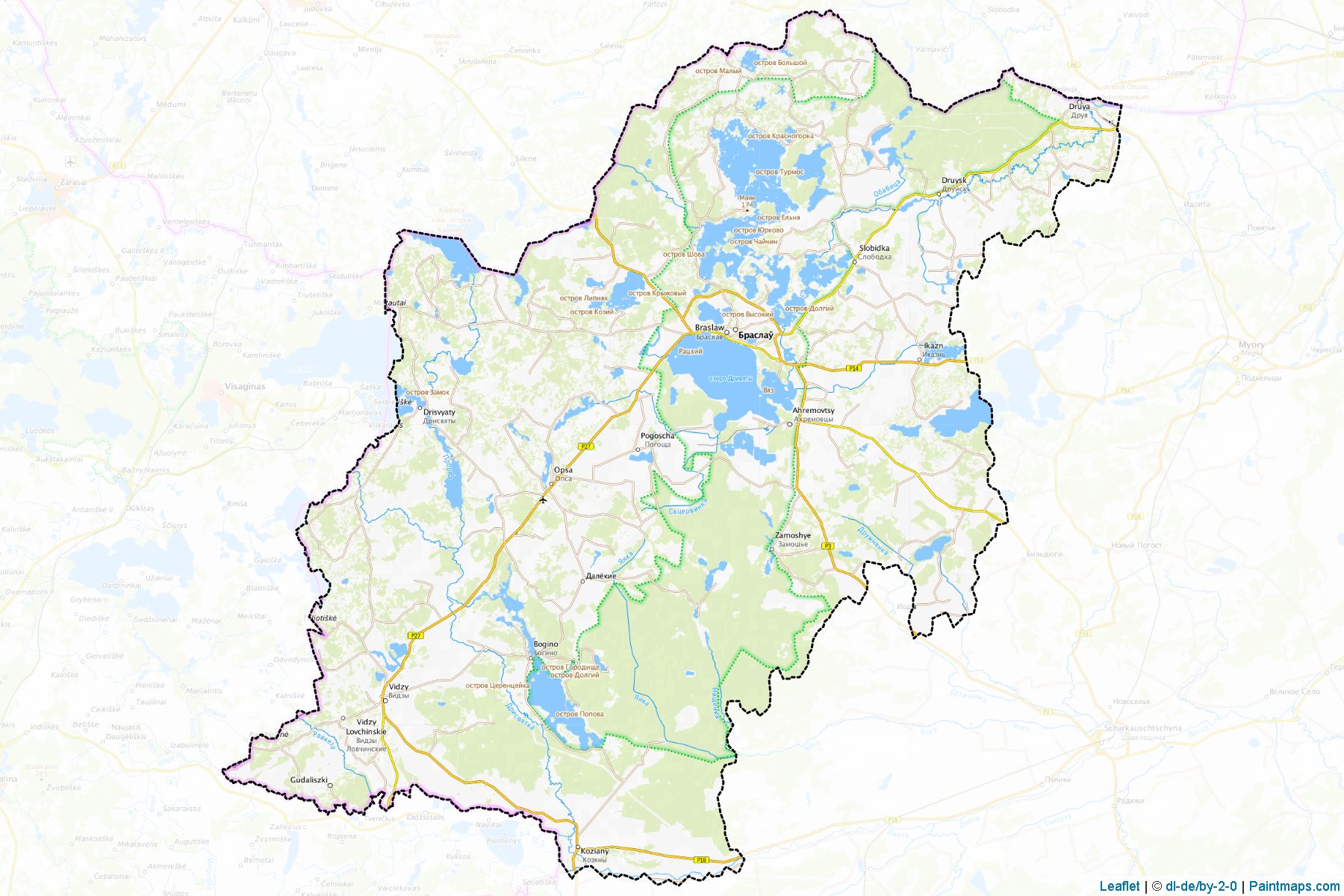 Braslaw (Vitsyebskaya Voblasts') Map Cropping Samples-1