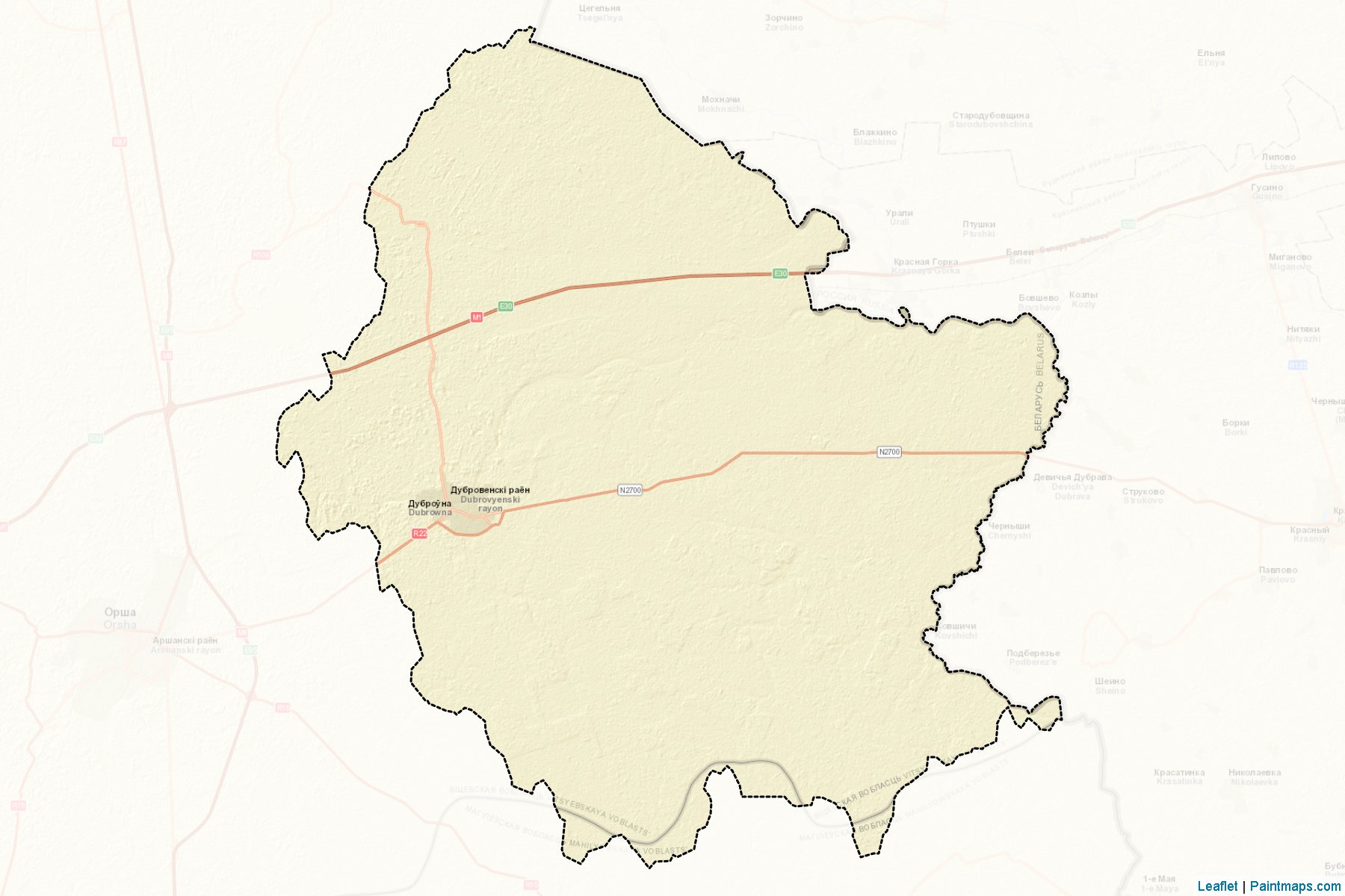 Dubrowna (Vitsyebskaya Voblasts') Map Cropping Samples-2