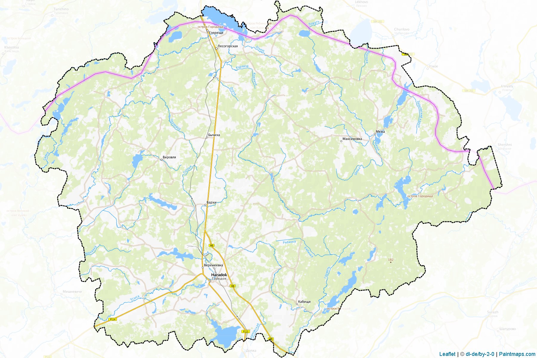 Haradok (Vitsyebskaya Voblasts') Map Cropping Samples-1