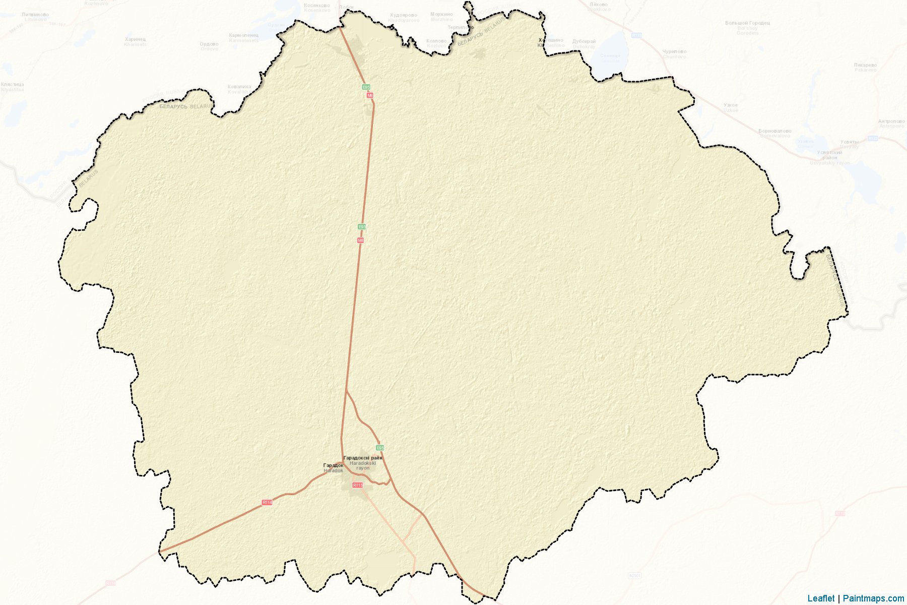 Haradok (Vitsyebskaya Voblasts') Map Cropping Samples-2