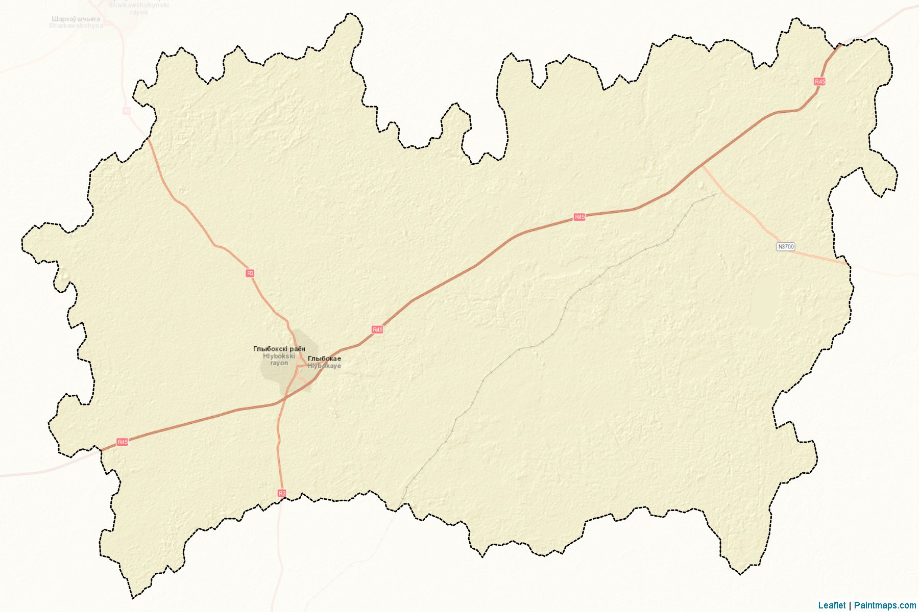 Muestras de recorte de mapas Hlybokaye (Vitebsk)-2