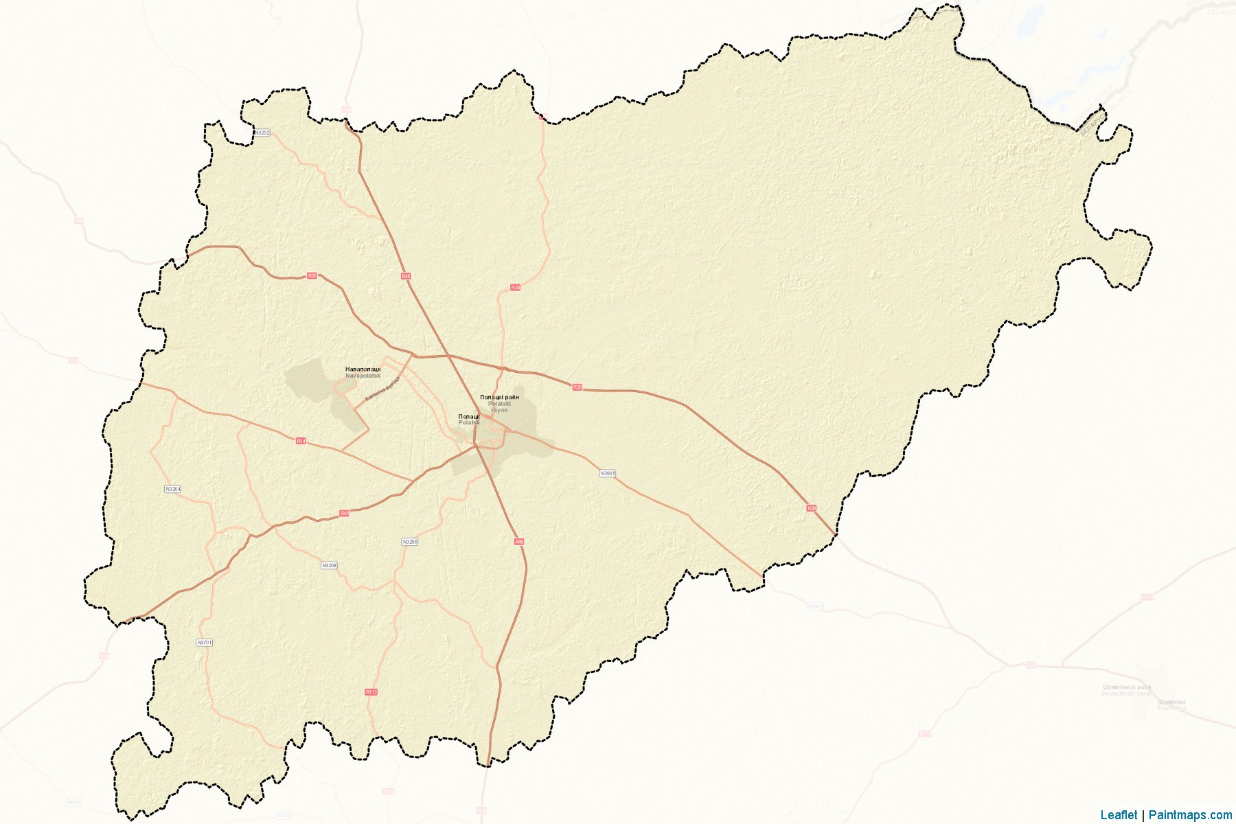 Muestras de recorte de mapas Polatsak (Vitebsk)-2