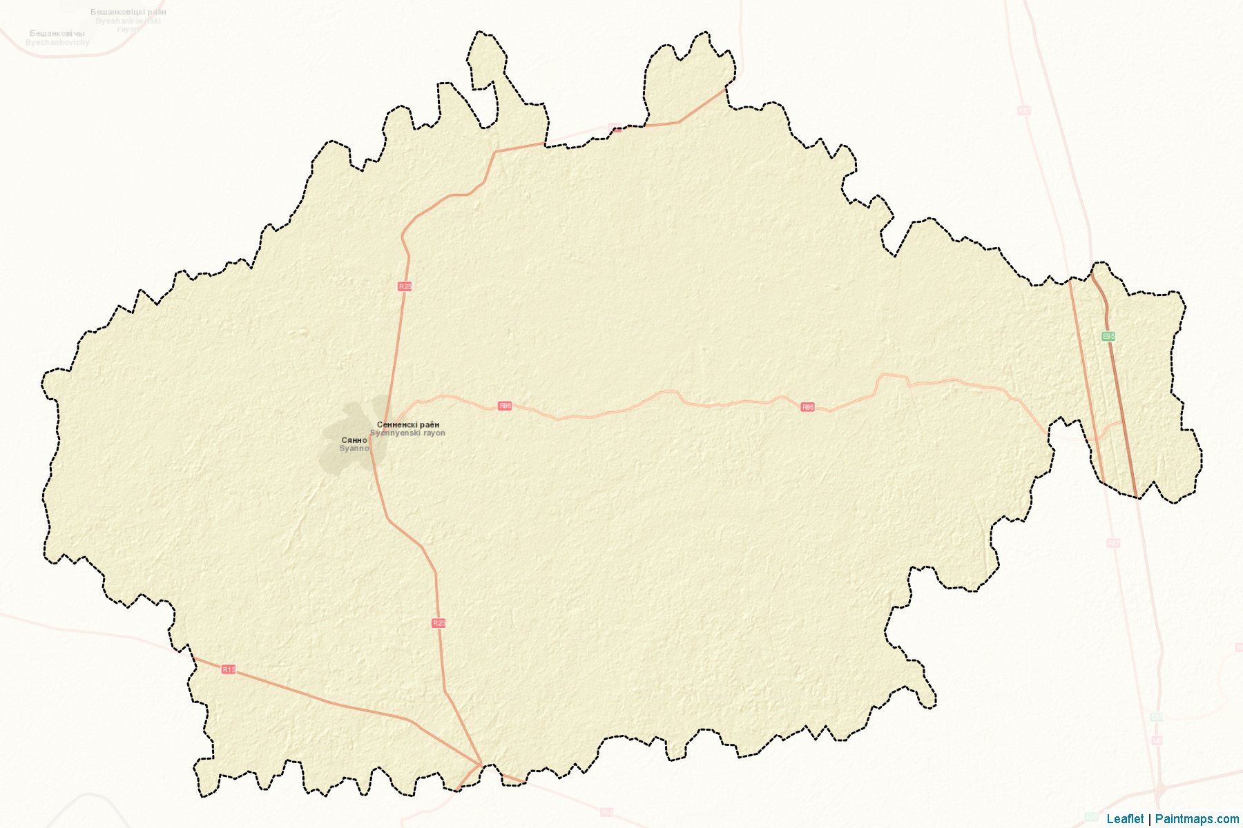 Syanno (Vitsyebskaya Voblasts') Map Cropping Samples-2